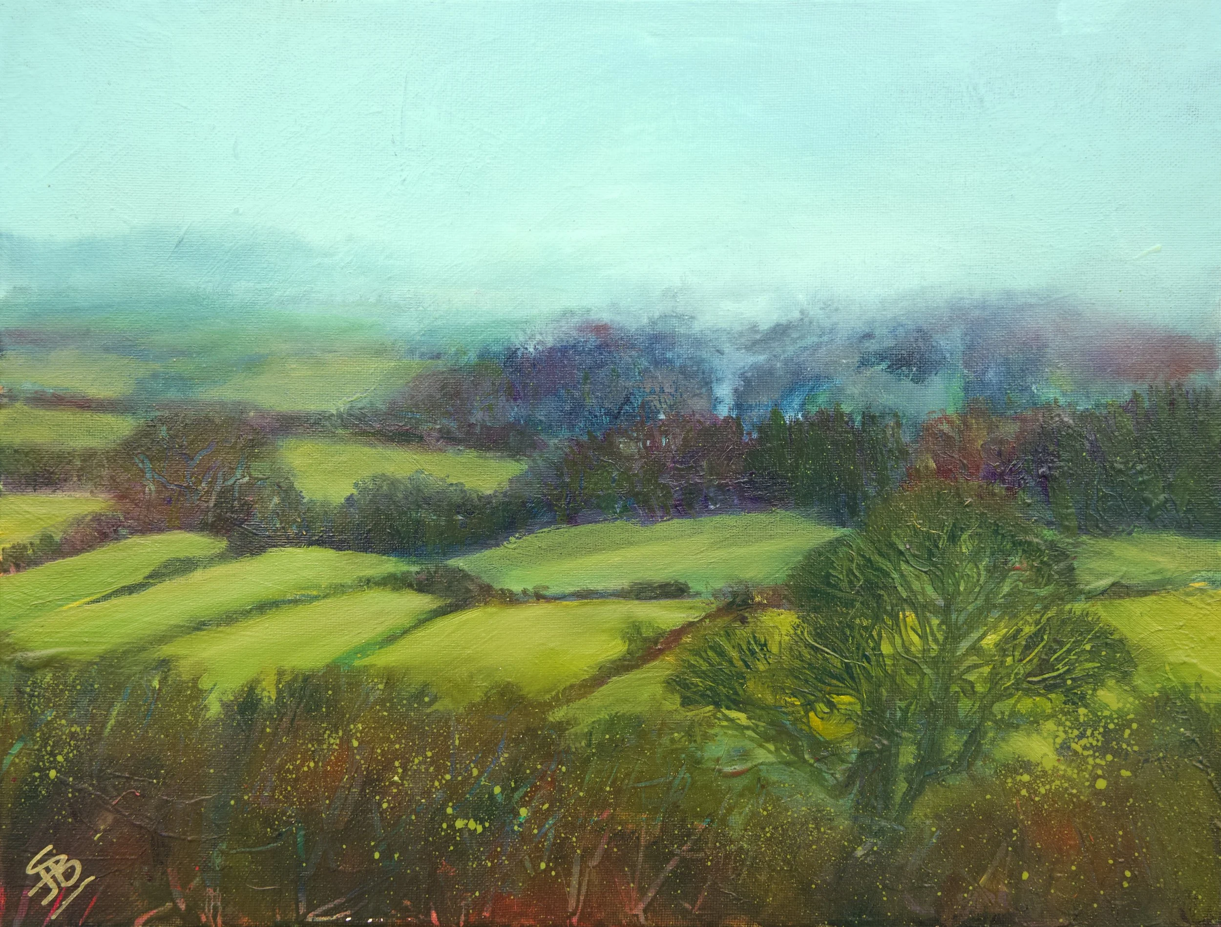  Dissolving 
 Oil & Mixed Media on Canvas
 Painting Size: 30 x 40cm
 Framed Size: 45 x 55 x 4.5cm
 £975