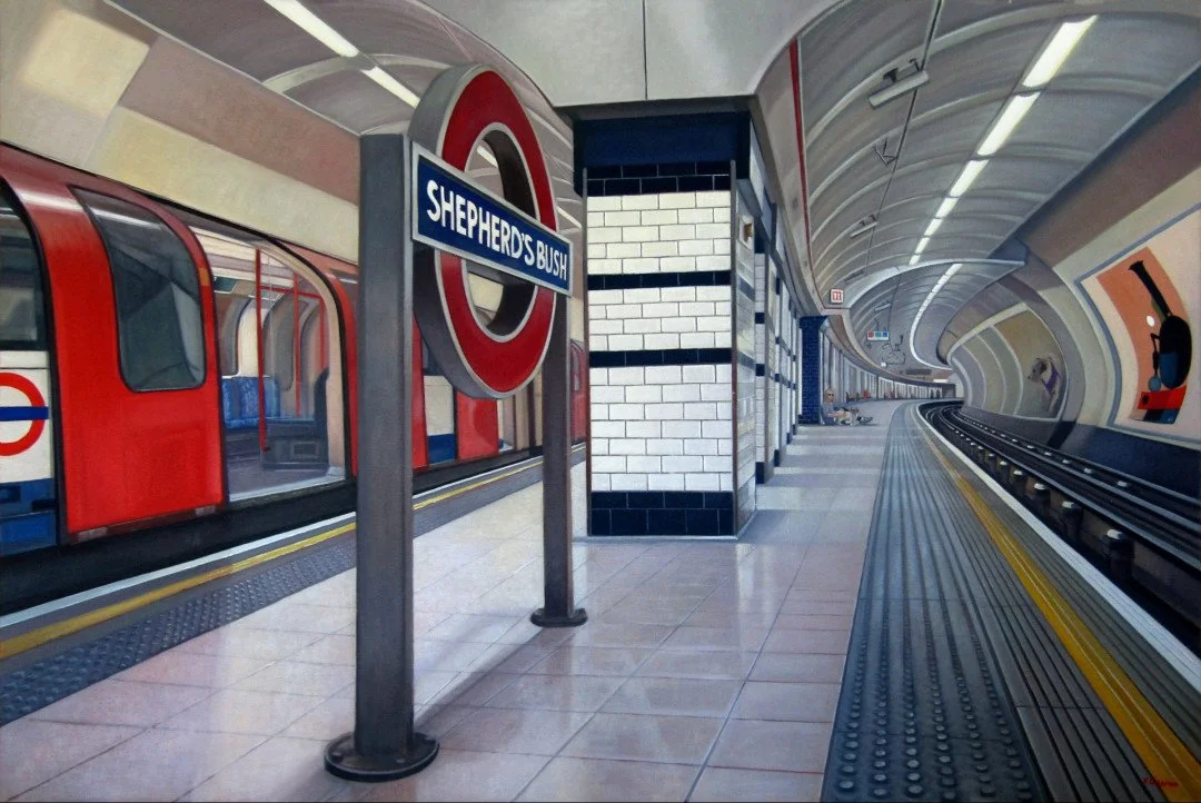   Shepherds Bush  
 £4,000
 Rebecca Coleman
 Oil on Canvas Board
 Framed Size: 62cm x 87cm x 3cm