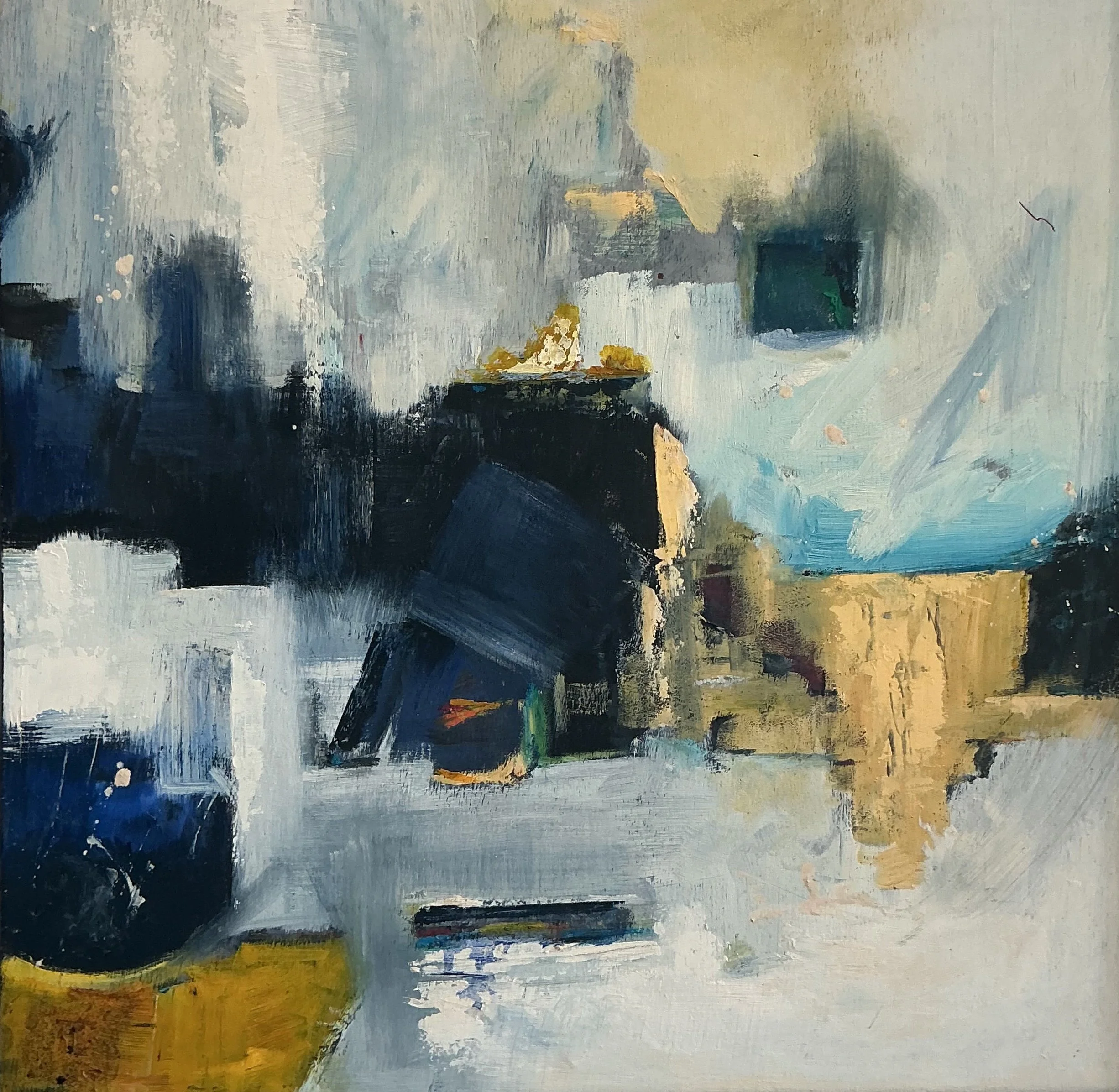  Raglan  Mixed Media on Panel with Black Wood Frame Framed Size: 71.5cm x 71cm x 4cm