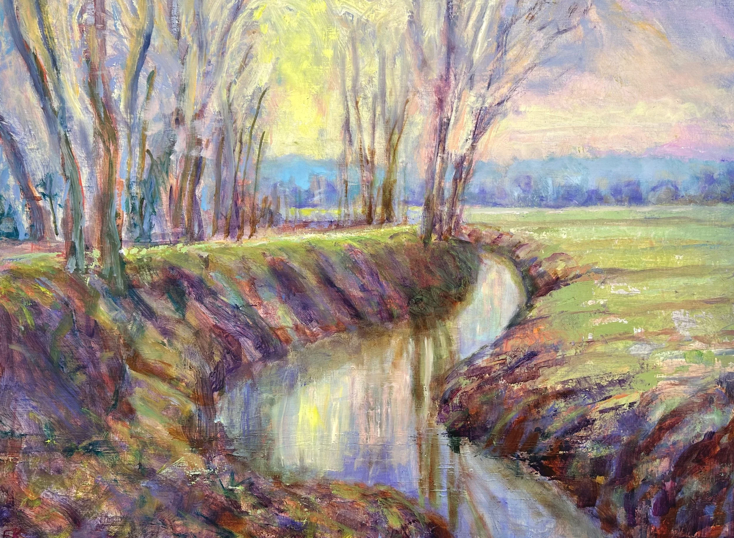  Morning Light 
 Oil on Linen
 Canvas Size: 60cm x 80cm
 Framed Size: 72.5cm x 92.5cm x 2cm 