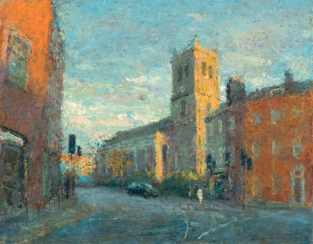   All Saints Church, Worcester  
   GRAND PRIZE WINNER  £850
 Michael Brazier
 Acrylic on Canvas Board
 Framed Size: 52cm x 62cm x 4cm