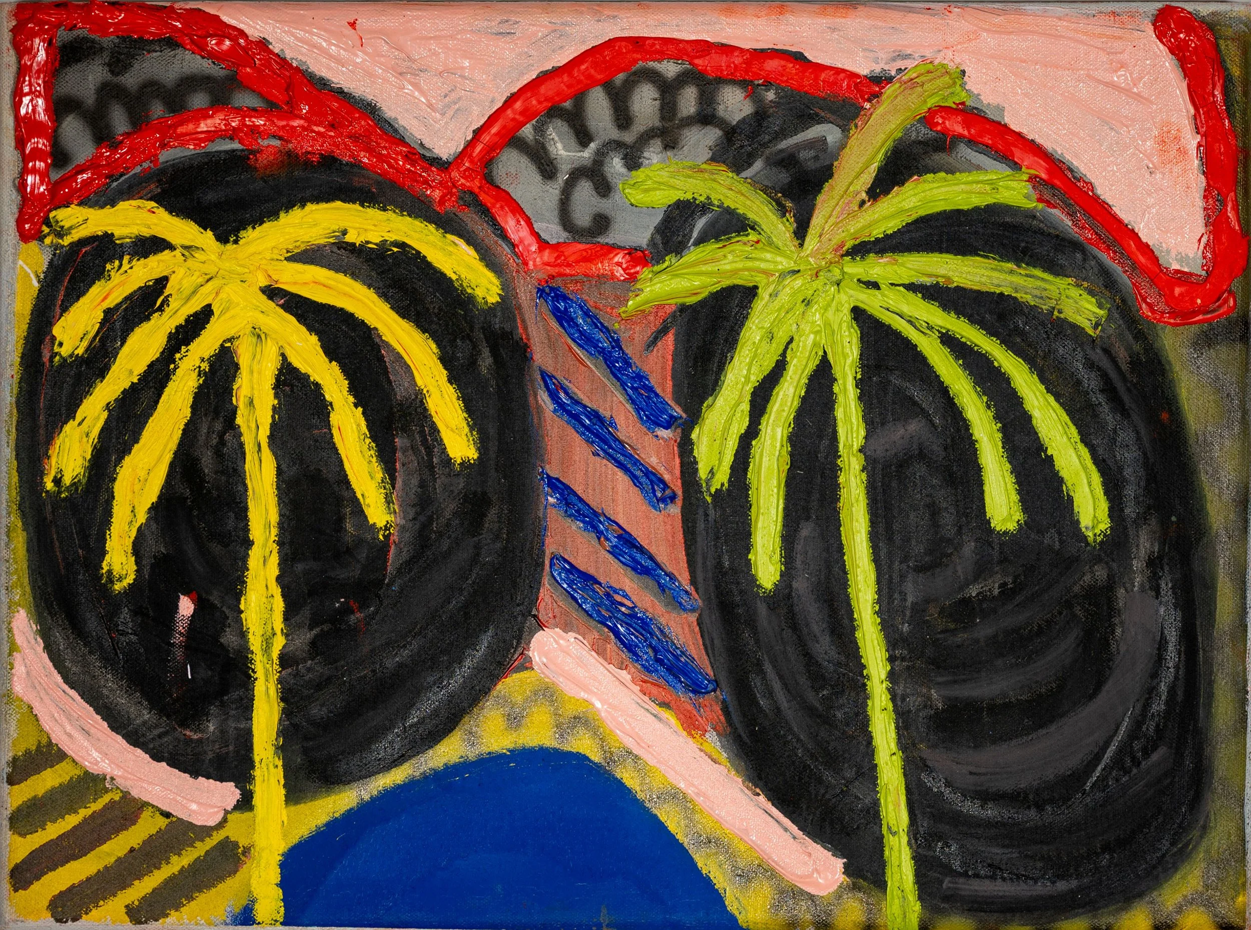 Pam Trees 
 Mixed Media on Canvas
 Canvas Size: 30cm x 40cm