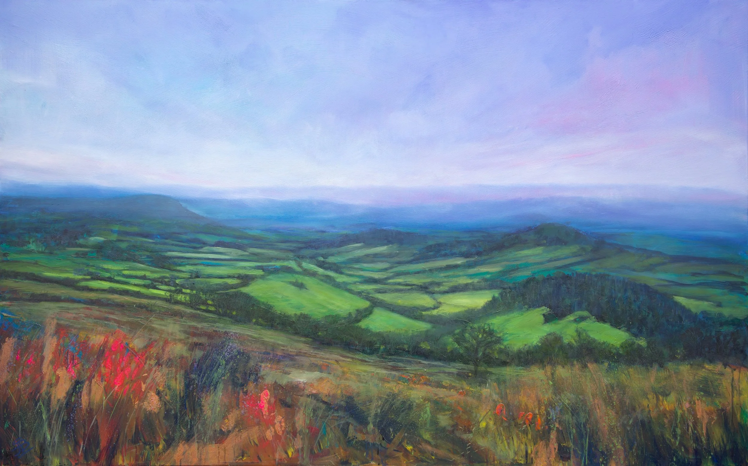  Exaltation 
 Oil & Mixed Media on Canvas
 Painting Size: 100 x 160cm
 Framed Size: 115 x 175 x 4.5cm
 £6,250