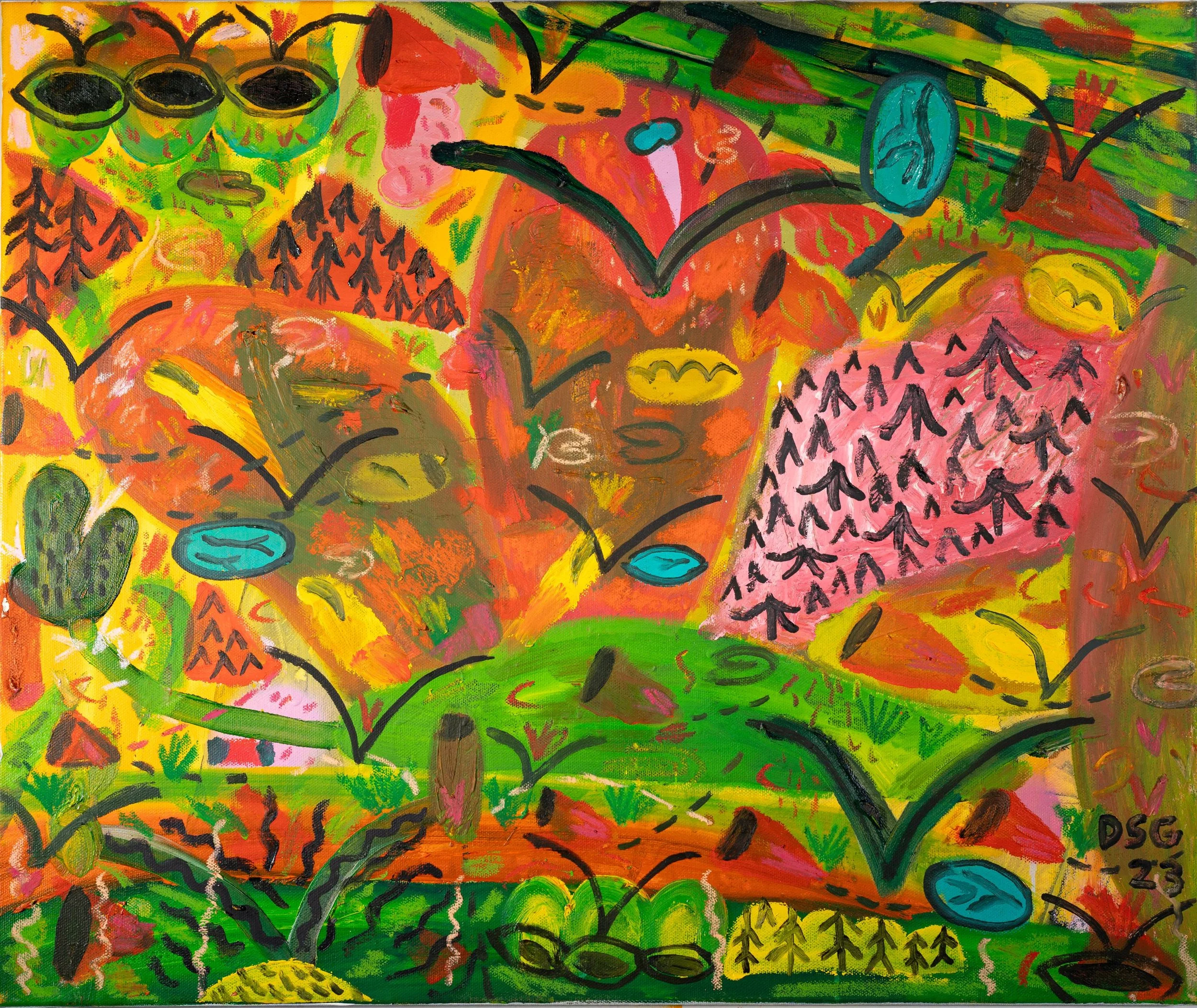  Jungle 
 Mixed Media on Canvas
 Canvas Size: 51cm x 61cm