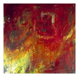  Flame of Hope 
 Acrylic on Board in Black Wood Frame
 Framed Size: 84cm x 86.5cm x 5.5cm