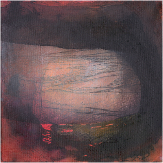  Chalk Cliff &nbsp;&nbsp;(Sold) Acrylic on Box Canvas Painting Size: 20cm x 20cm x 3cm