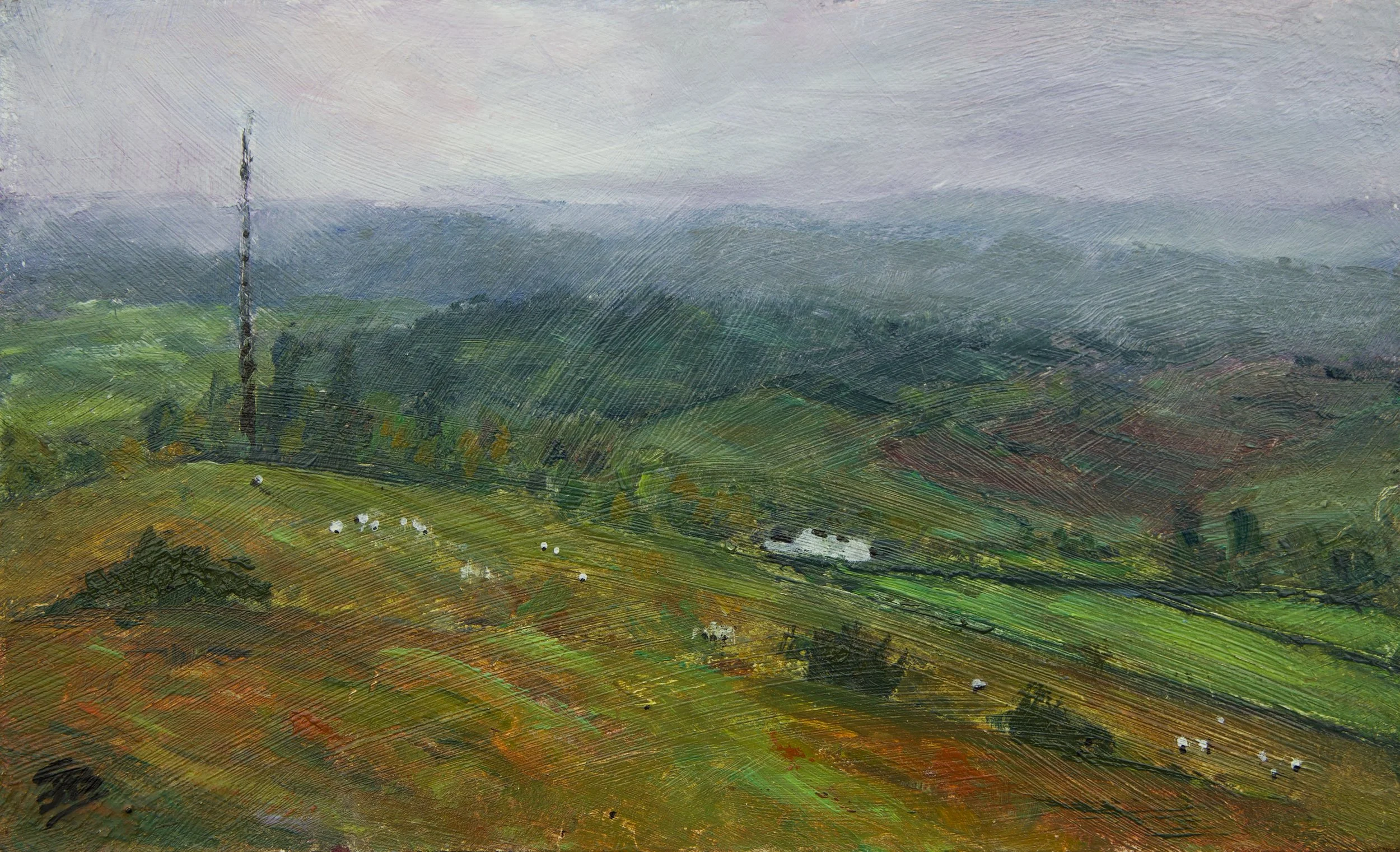  Holding the scent &nbsp;&nbsp;(Sold)
 Oil on Board
 Painting Size: 18.5 x 30cm
 Framed Size: 33.5 x 45 x 4.5cm
