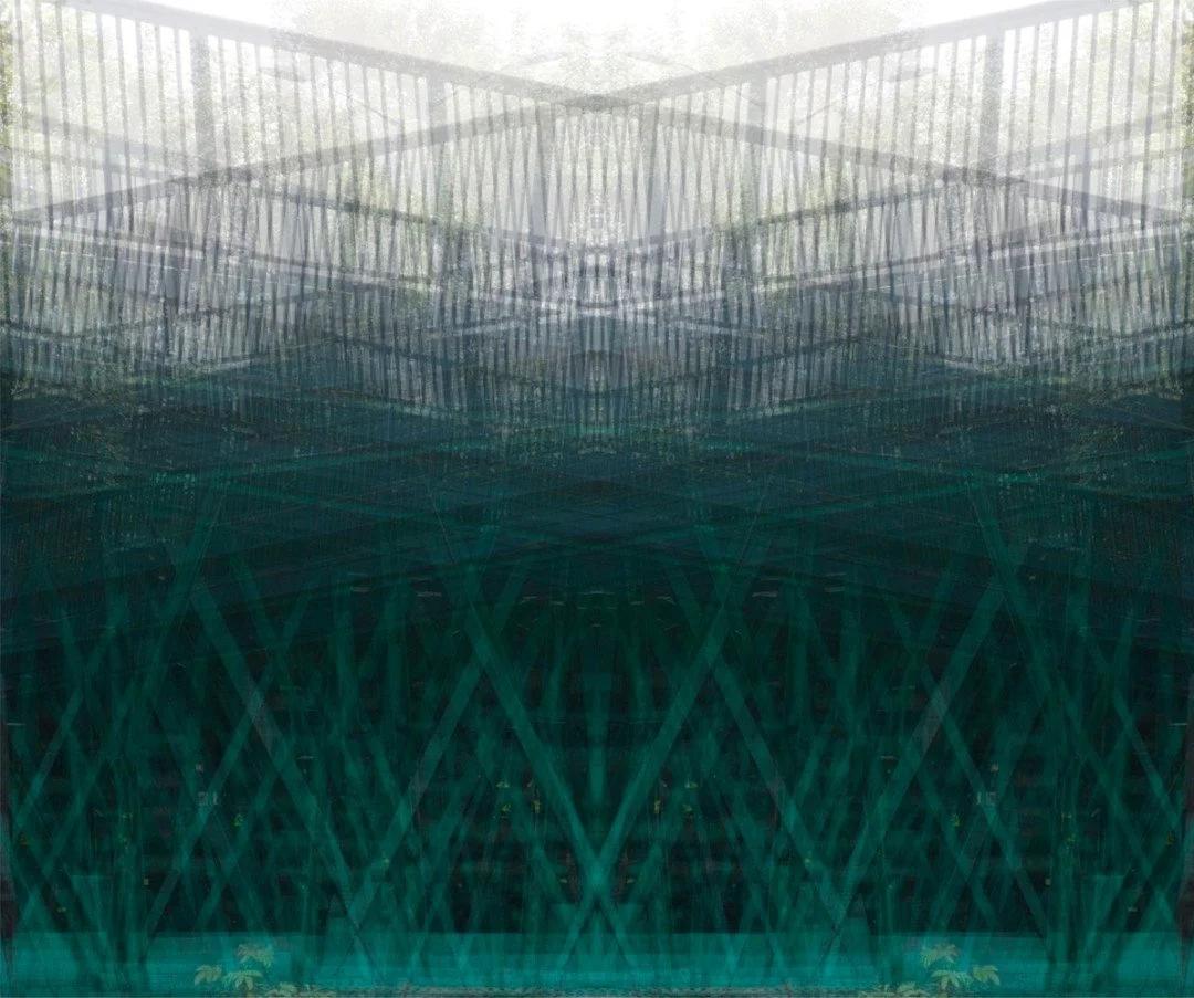   The Green Bridge  
 £450
 John Brooks
 Digital image printed with pigment based inks on high quality archival paper
 Signed Limited Edition No.1/5
 Framed Size: 70cm x 79cm x 2cm