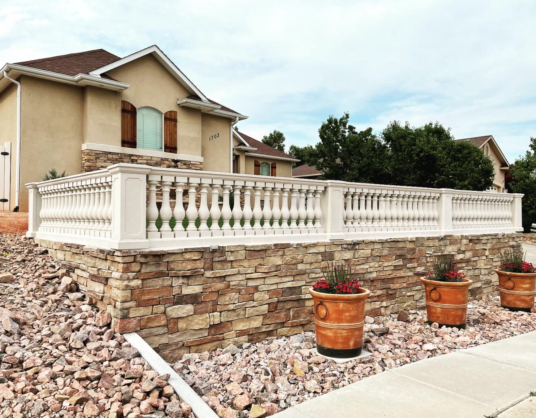 cast stone balustrade 