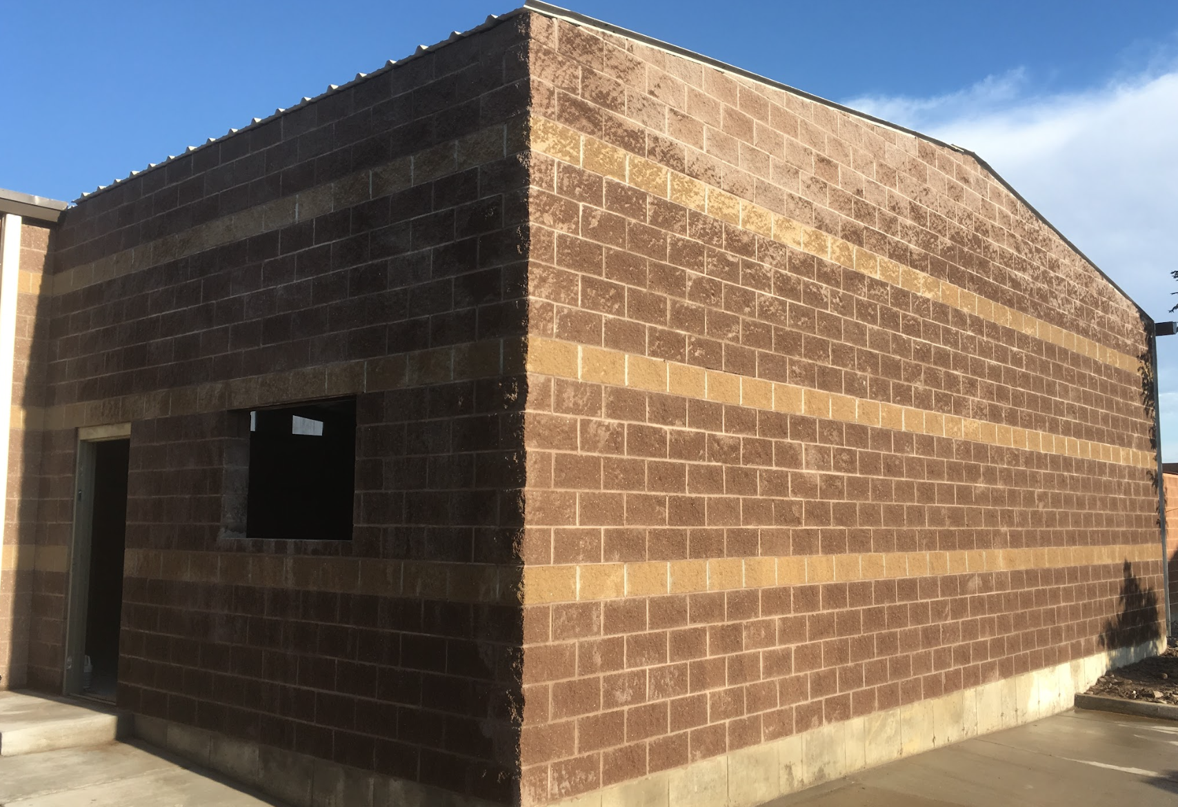 Concrete Block addition for Commercial Hub