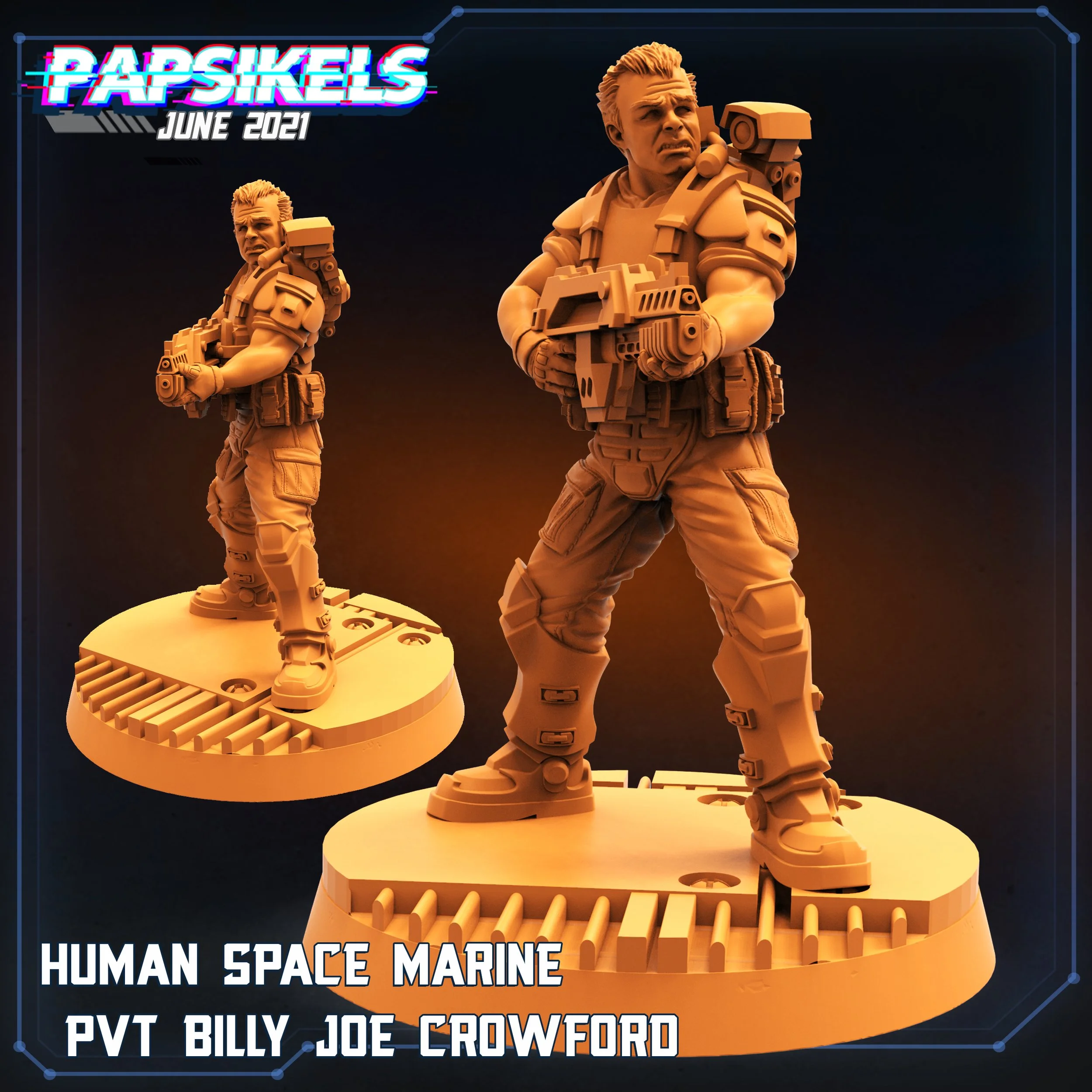 PVT Billy Joe Crawford - Colony Marines - 32mm scale