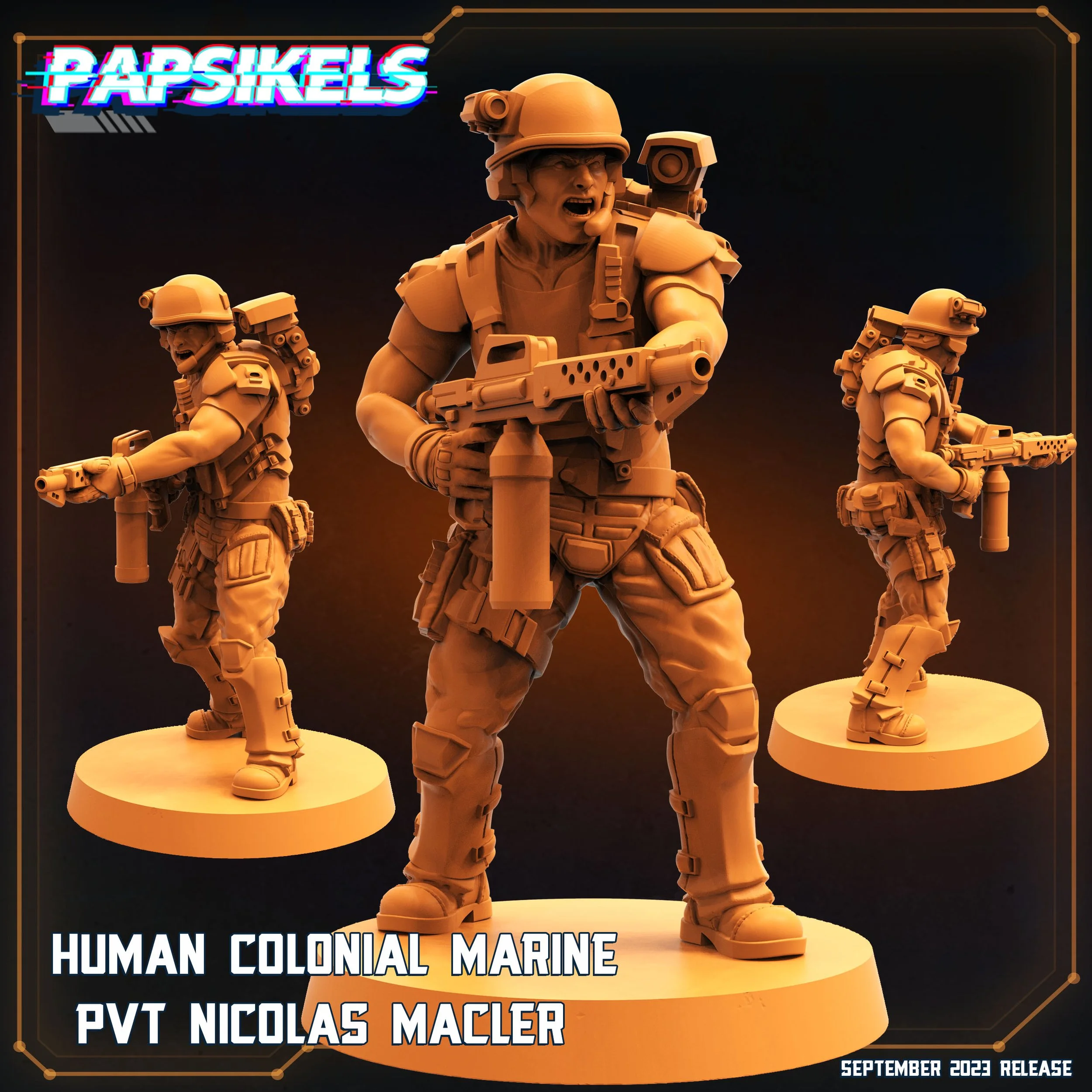 PVT Nicholas Macler - Colony Marines - 32mm scale