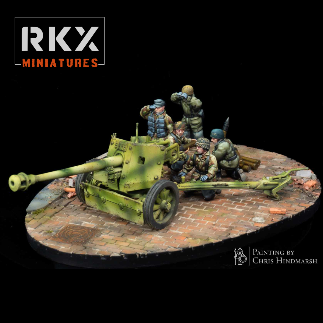 PAK 40 Weapons Team | Fallschrimjager | RKX Miniatures | 28MM 1/56
