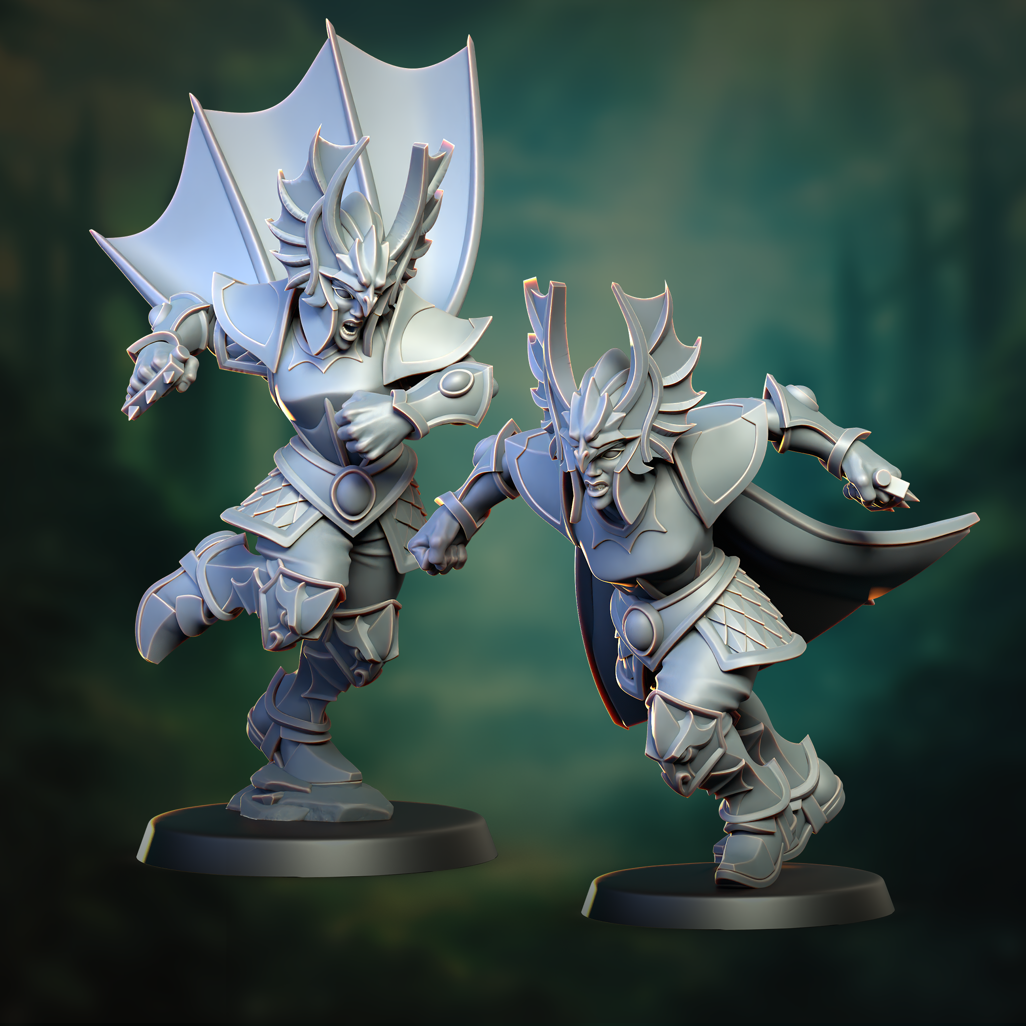 Female Dragons Alternate sculpts x2 | Fantasy Footy | Punga Miniatures | 2025 scale