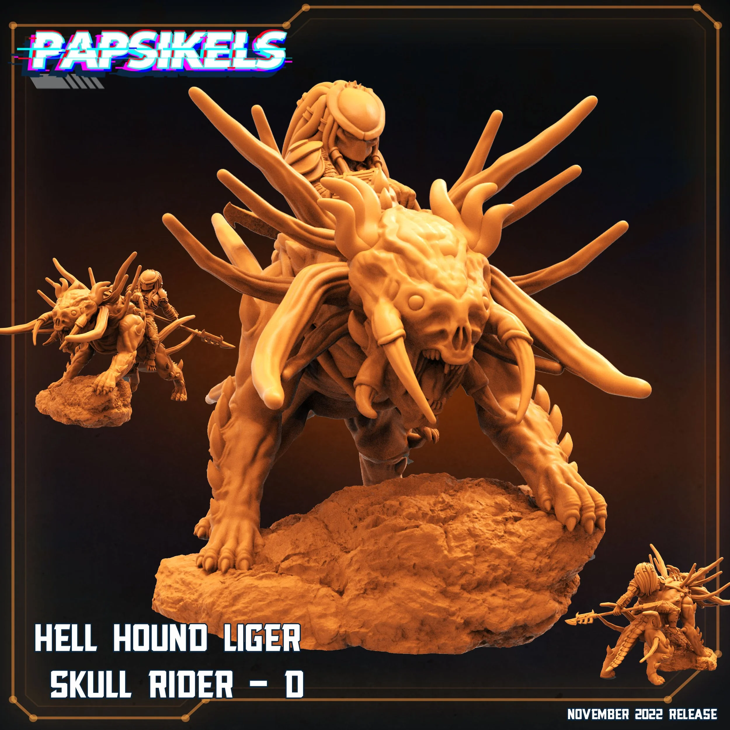 Hell Hound Rider D  - 32mm scale