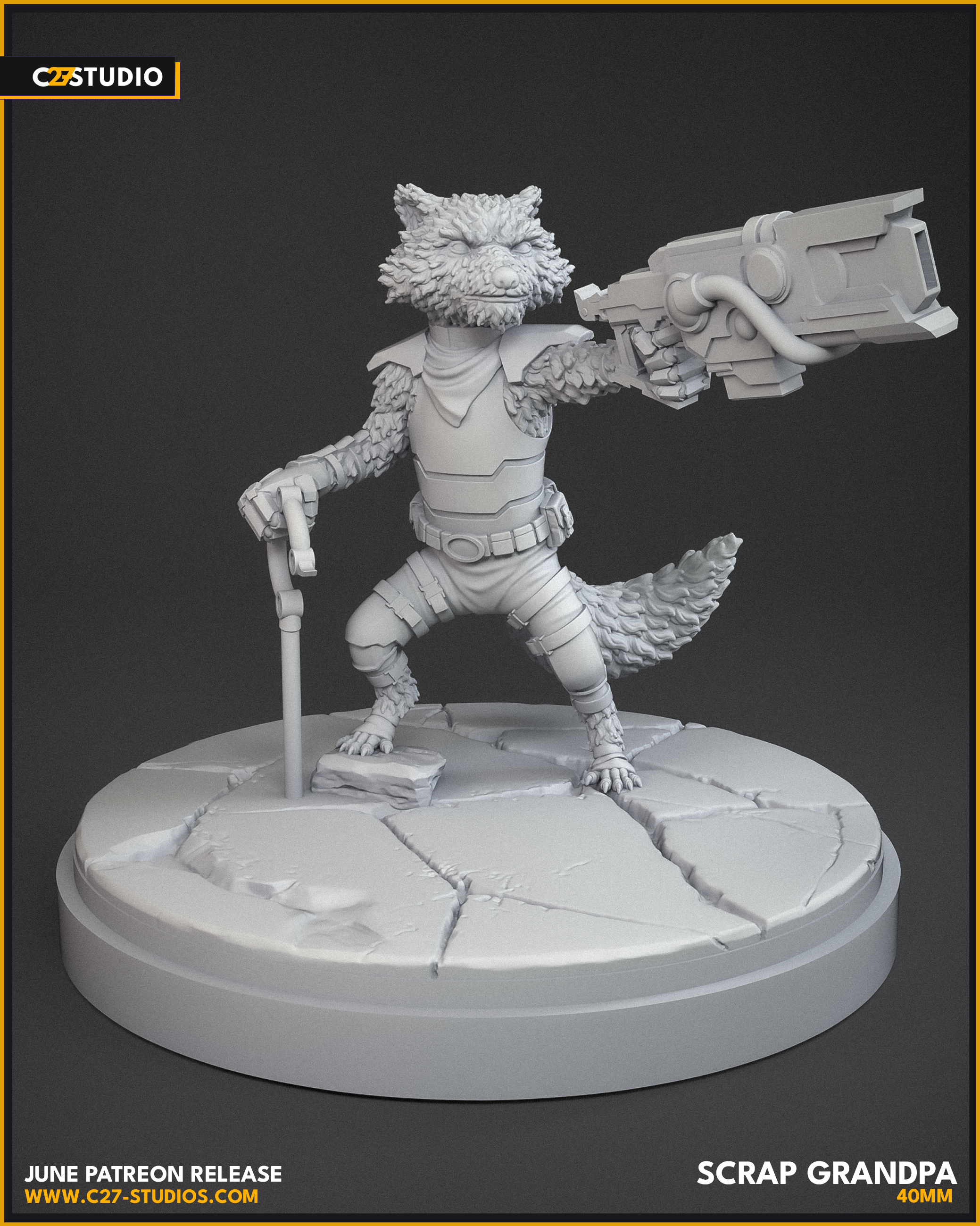 Wastelanders Rocket Raccoon - Render.png