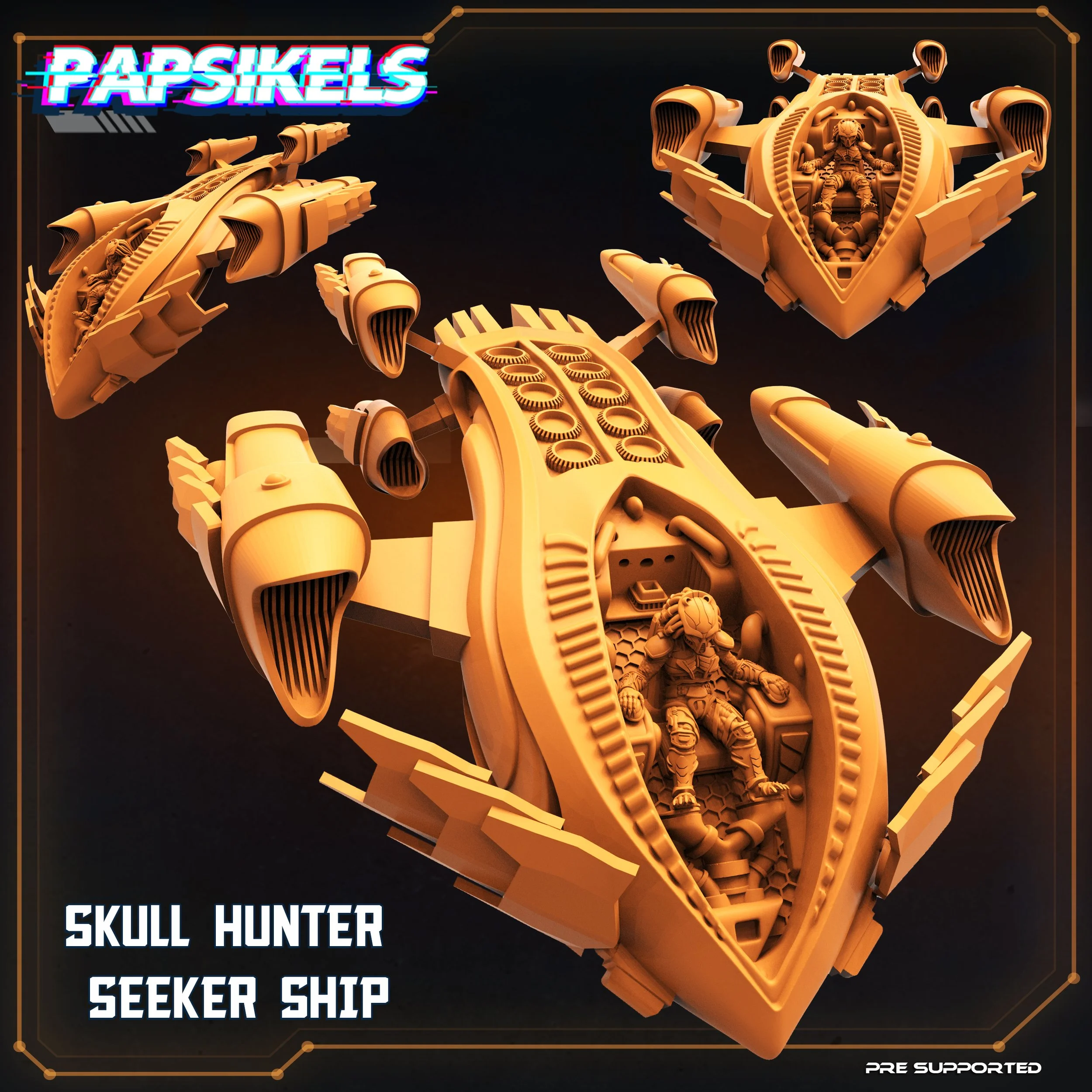 Skull Seeker Ship  - 32mm scale