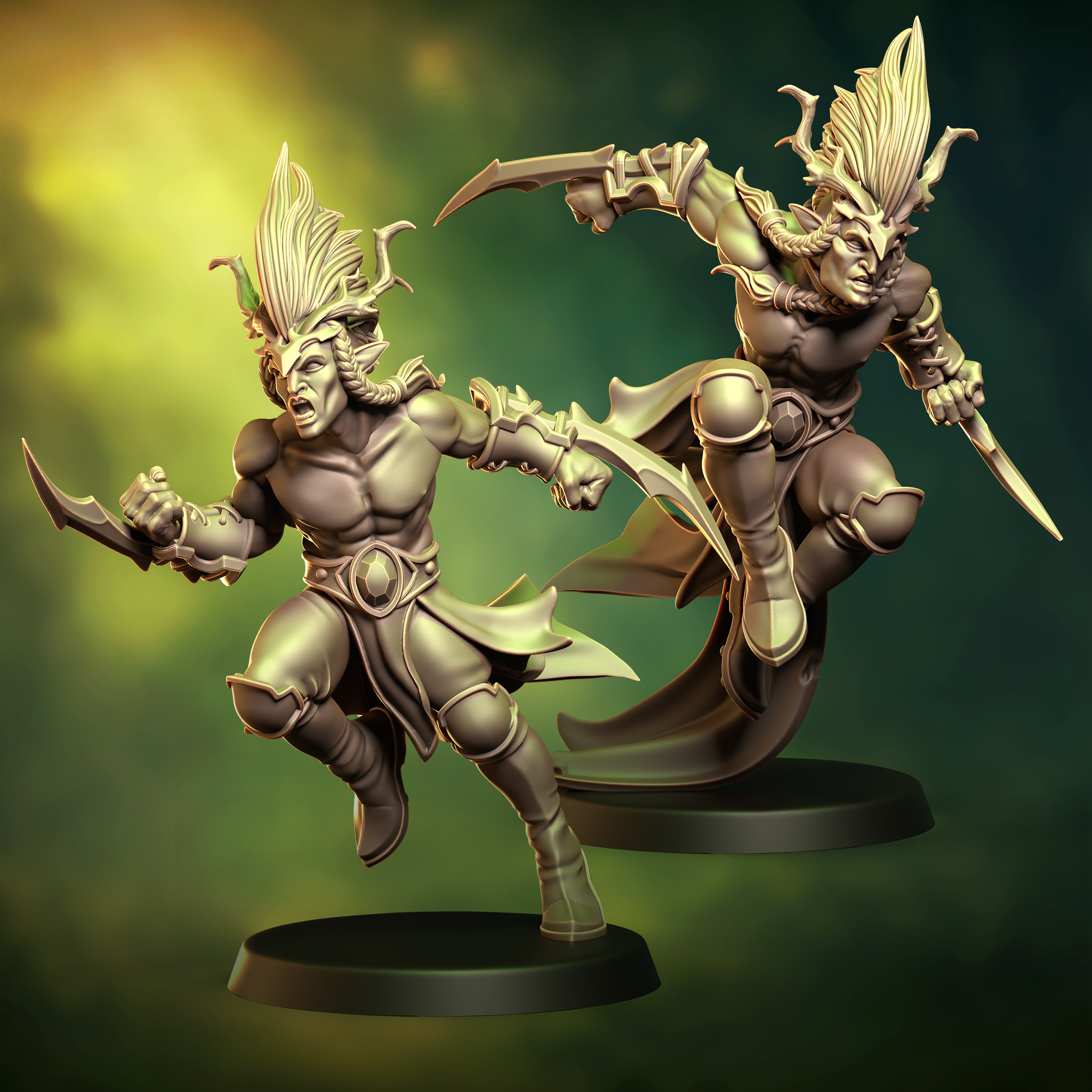 Dance Monkeys Alternate sculpts x2 | Fantasy Footy | Punga Miniatures | 2025 scale