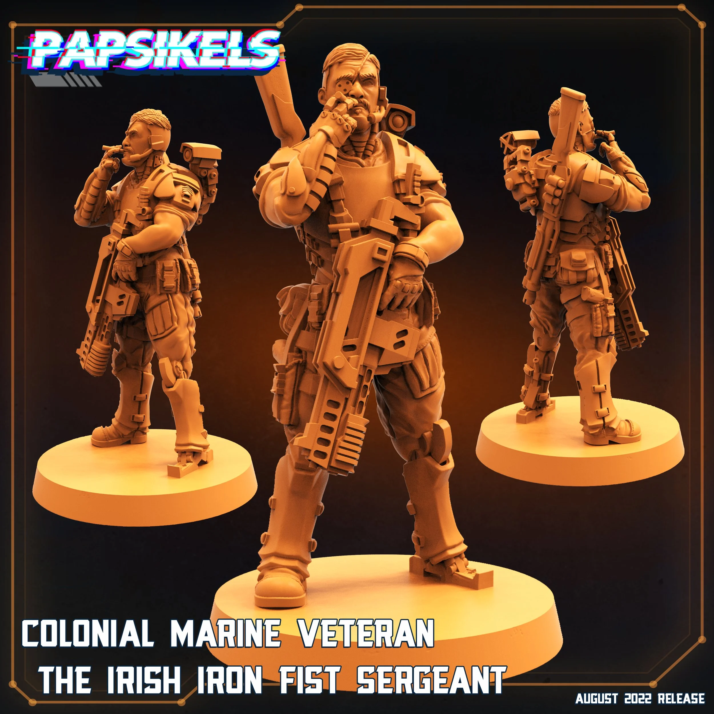Veteran Irish SGT - Colony Marines - 32mm scale