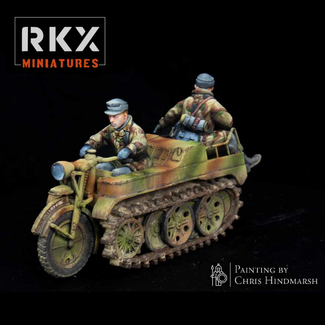 Kettenkrad Team  | Fallschrimjager | RKX Miniatures | 28MM 1/56