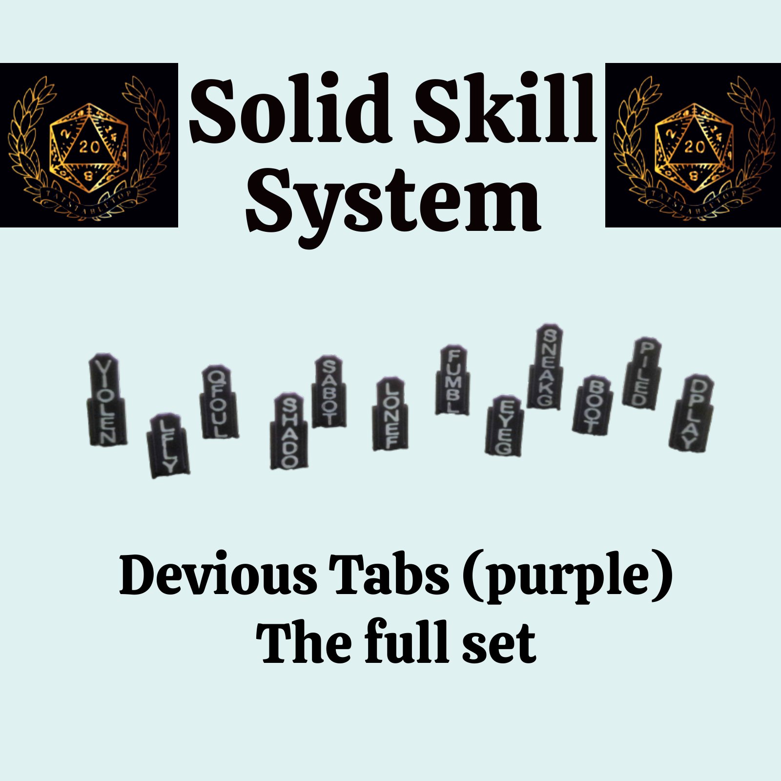 Devious Skill Tabs - Solid Skill System - Tatstabletop