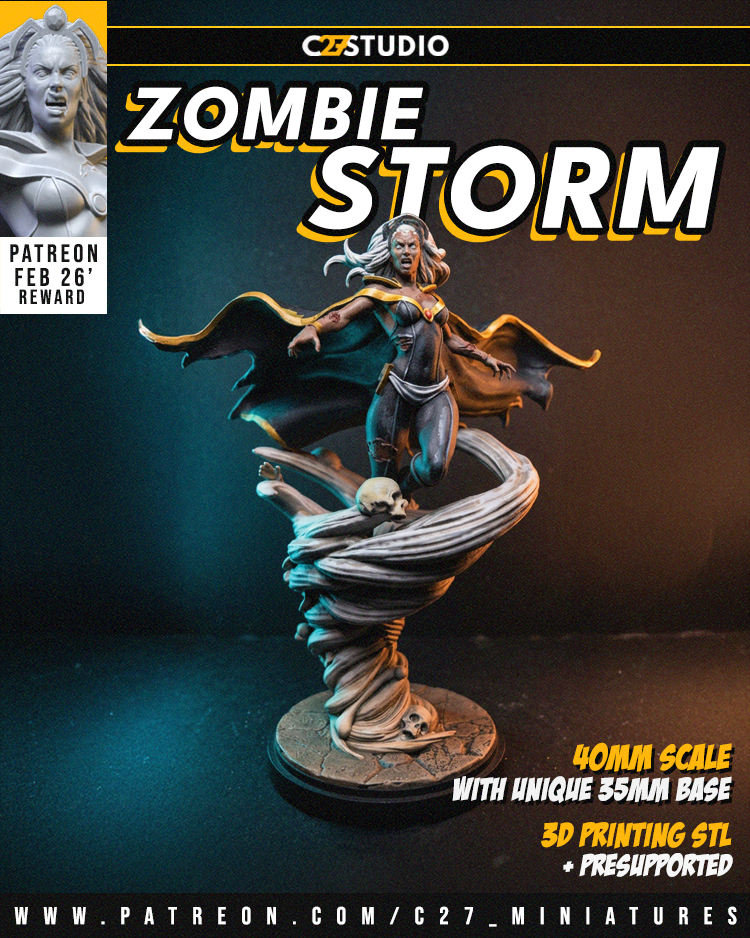 Zombie Storm- C27 Miniatures - Superhero games - 40mm Scale System