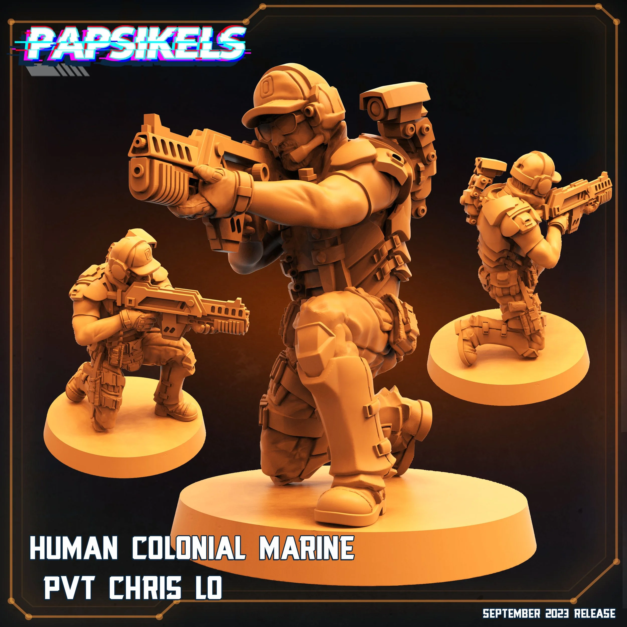 PVT Chris Lo - Colony Marines - 32mm scale