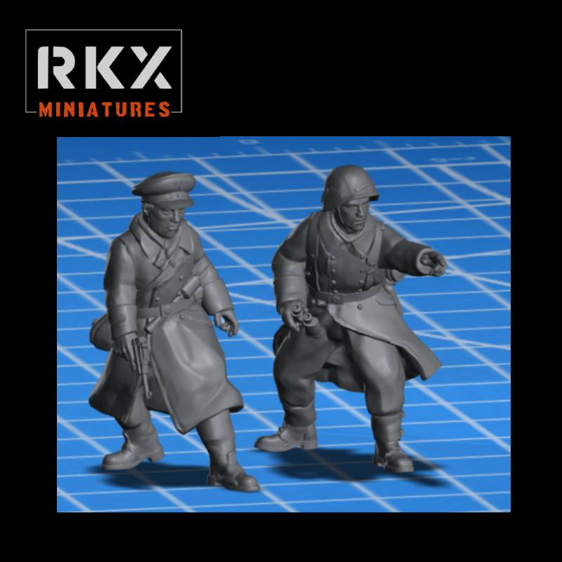 Volsgrenadier HQ unit (2)  | German Army | RKX Miniatures | 28mm BA3
