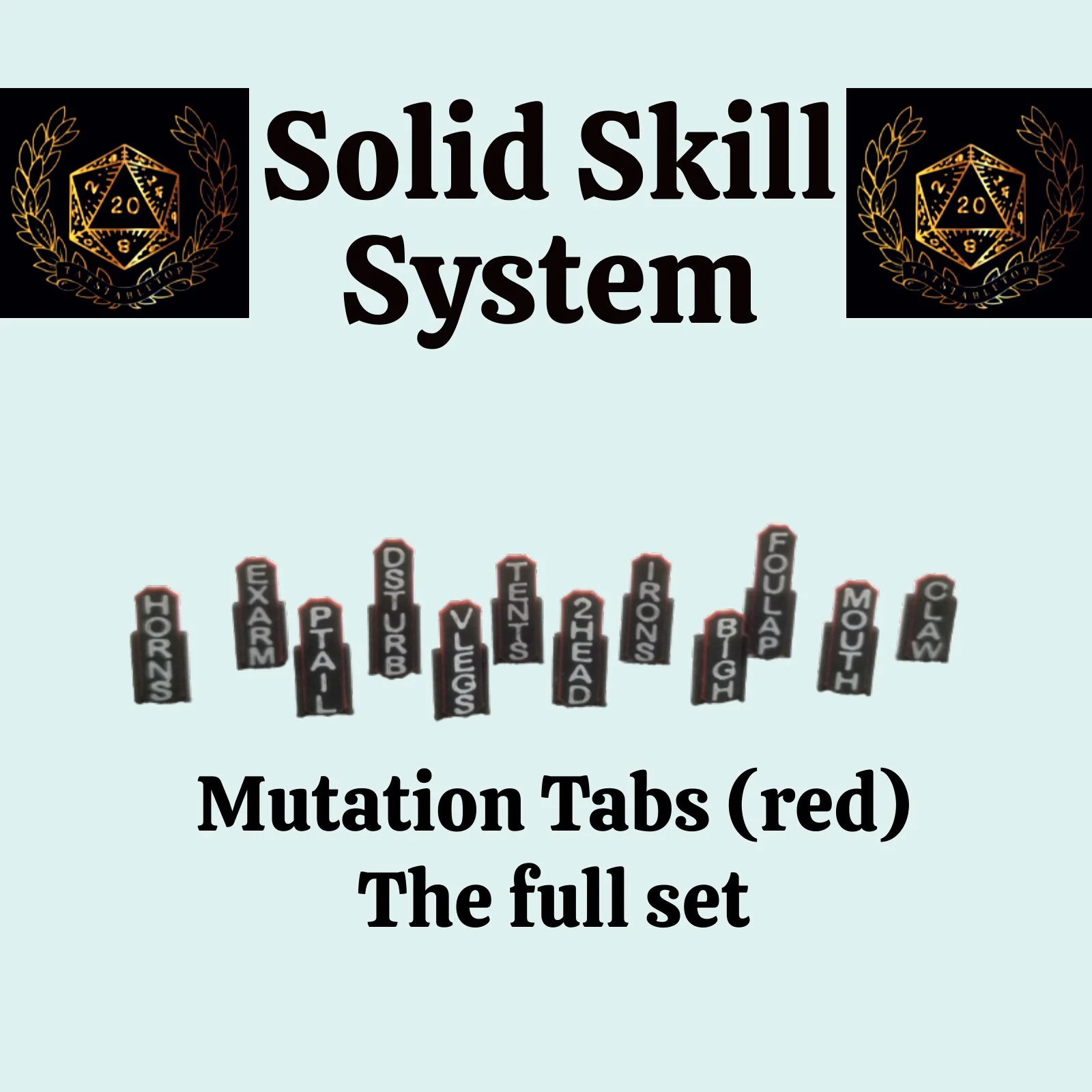 Mutation Skill Tabs - Solid Skill System - Tatstabletop