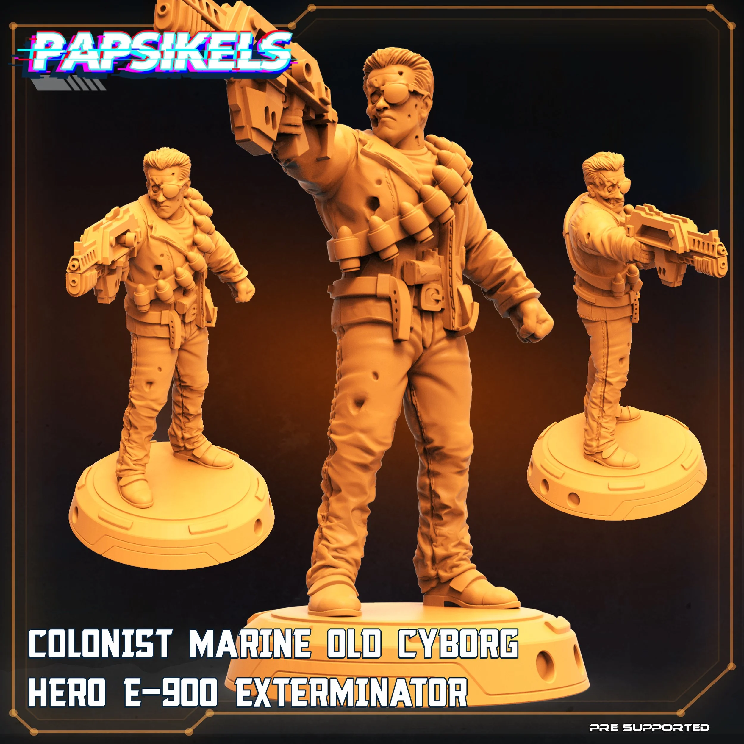 Colonist Marine Old Cyborg - Exterminators - 32mm Scale