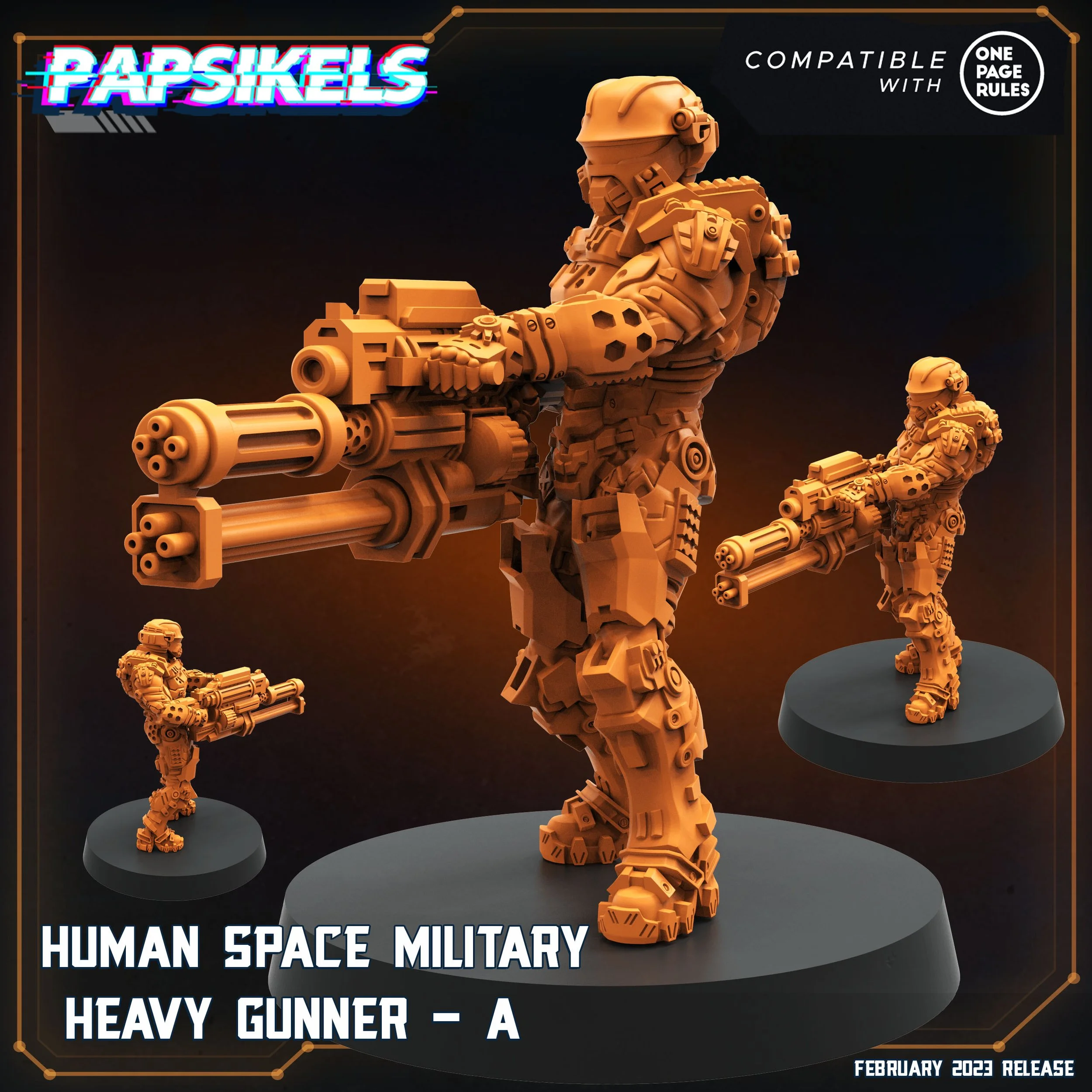 Heavy Gunner Team - Colony Marines - 32mm scale