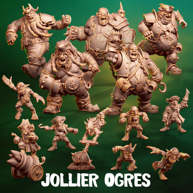 Joliier Ogres FULL Team | Fantasy Footy | Punga Miniatures | 2025 scale