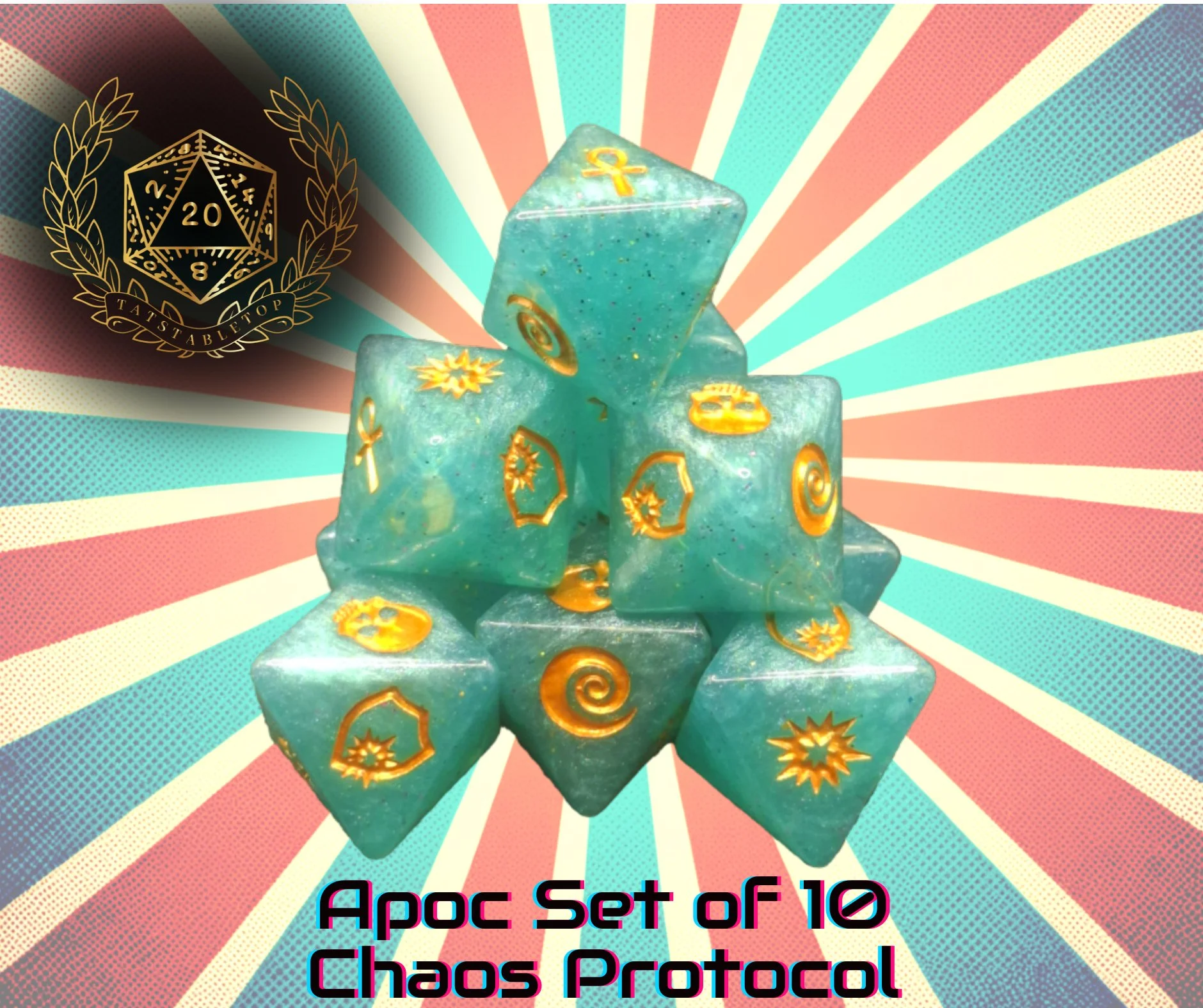 Apoc Set of 10 Resin D8 - Chaos Protocol