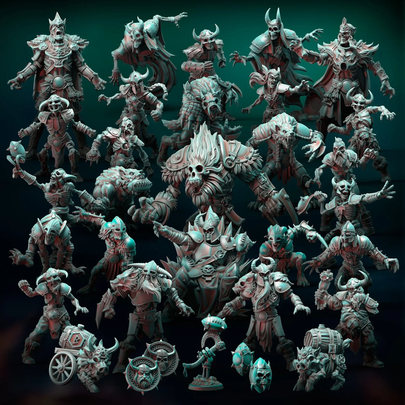 Frozen Ravagers | Undead Vikings | Fantasy Footy | Punga Miniatures | 2025 scale