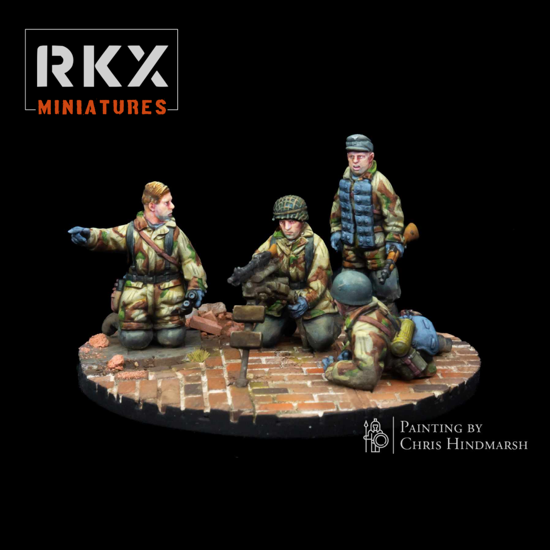 MG34 Weapon Team  | Fallschrimjager | RKX Miniatures | 28MM 1/56