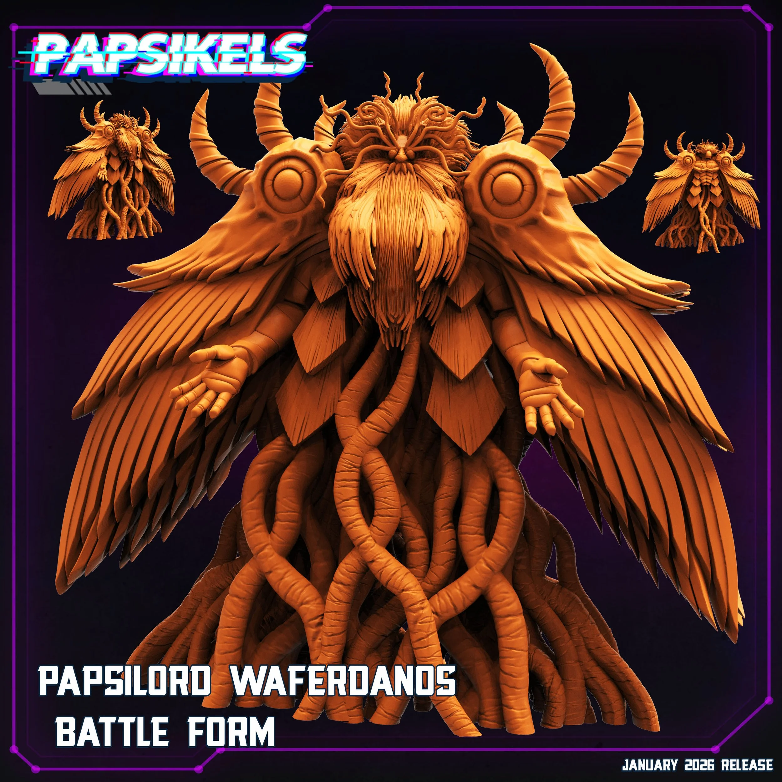 Papsilord Waferdanos Battle Form - Cyberpunk - Papsikels - 32mm Scale