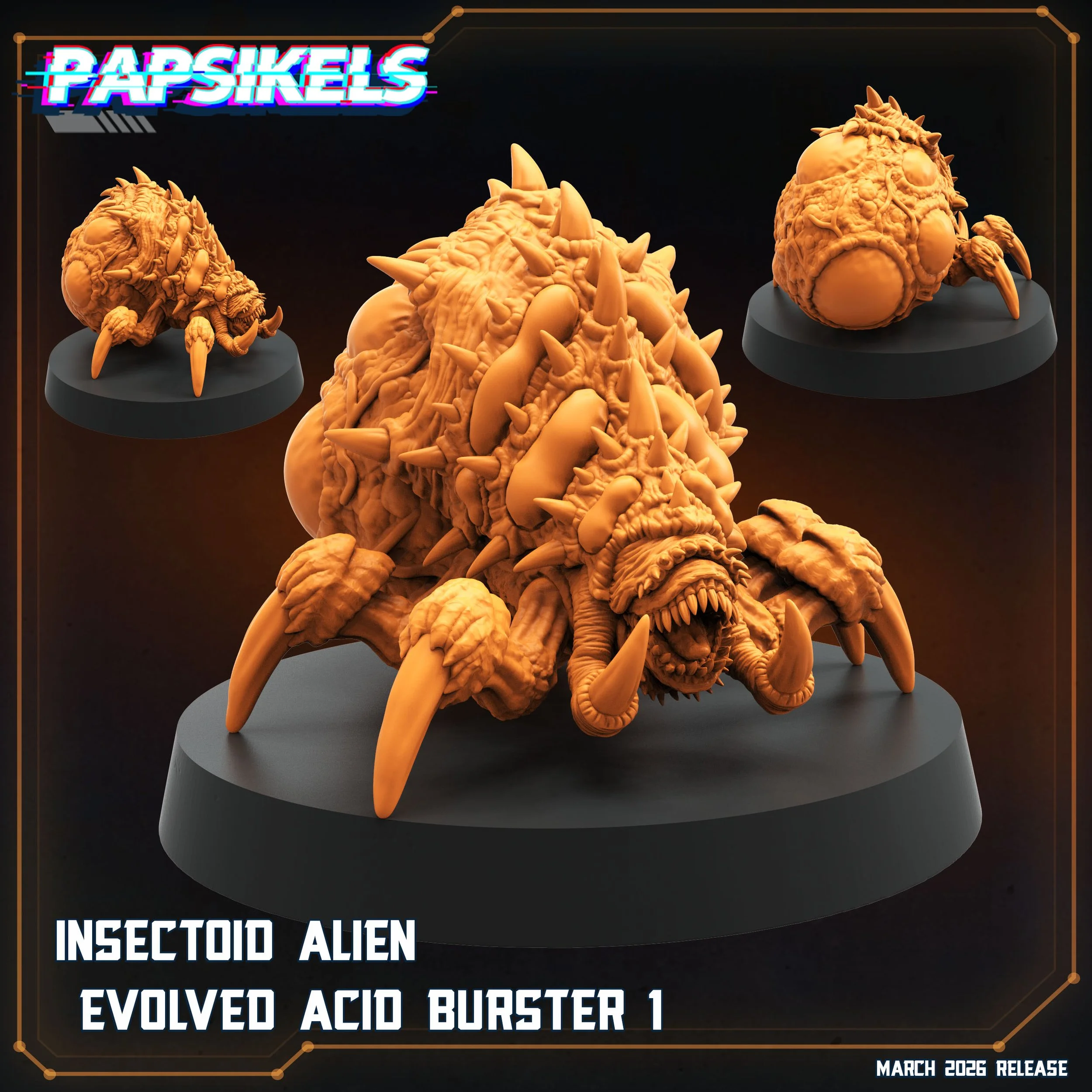 Insectoid Alien Acid Bursters - Xenos - 32mm scale