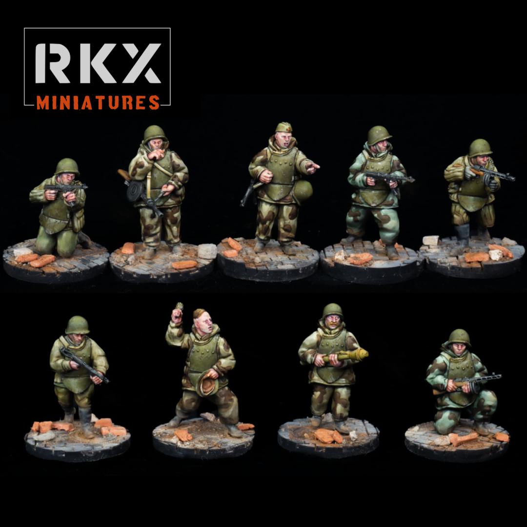 Engineer Squad (9 minis)  | Soviets| RKX Miniatures | 28MM 1/56
