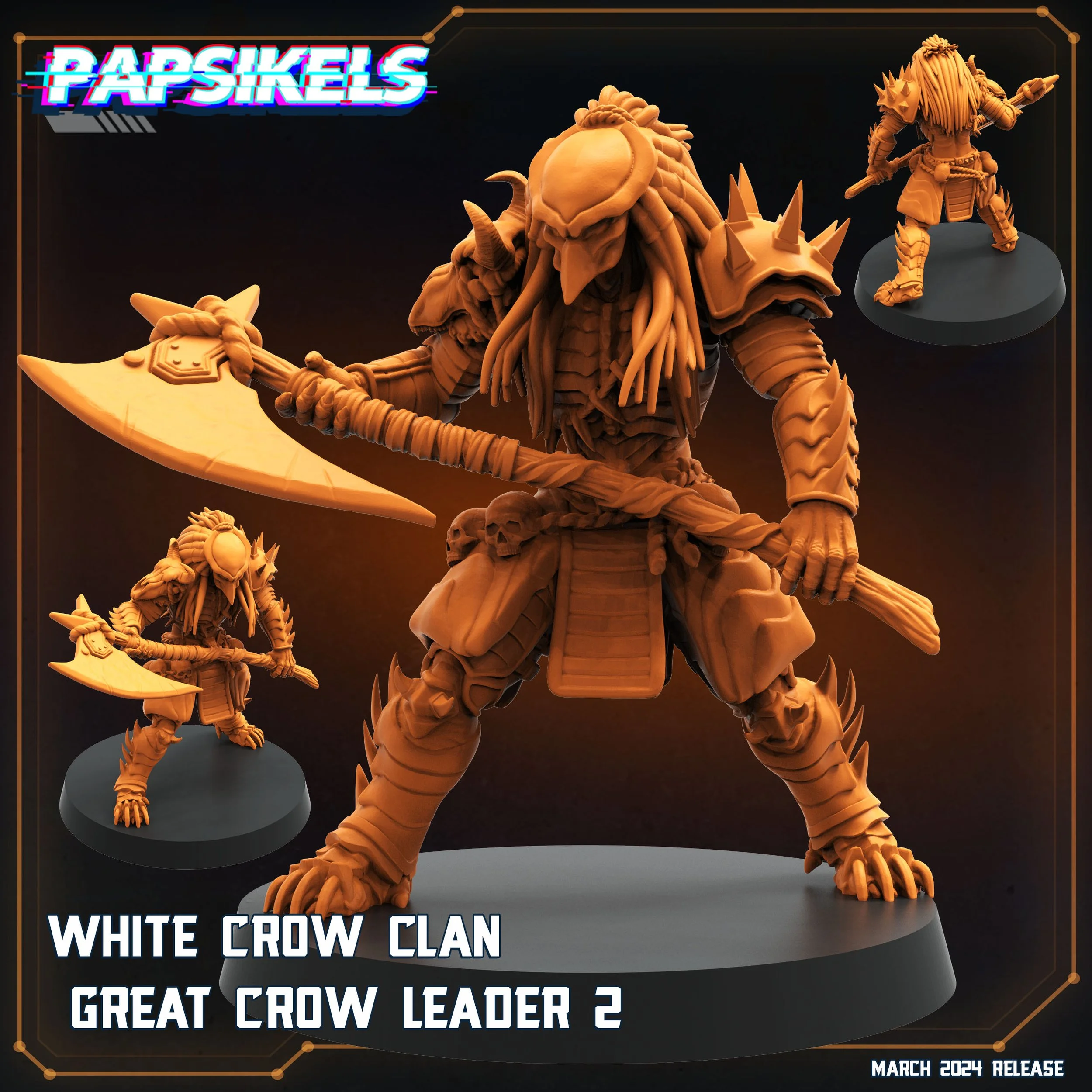 White Crow Clan Great Elder Leader  - 32mm scale