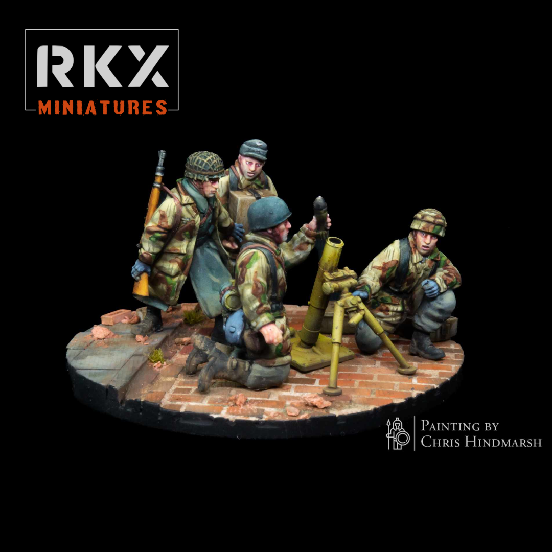 Mortar Weapons Team | Fallschrimjager | RKX Miniatures | 28MM 1/56