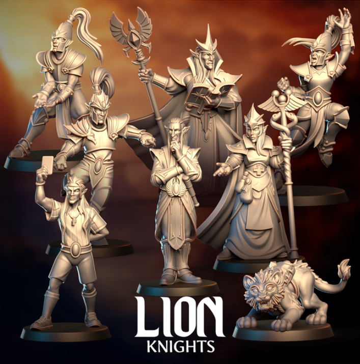 Lion Knights ADD ON pack | Fantasy Footy | Punga Miniatures | 2025 scale