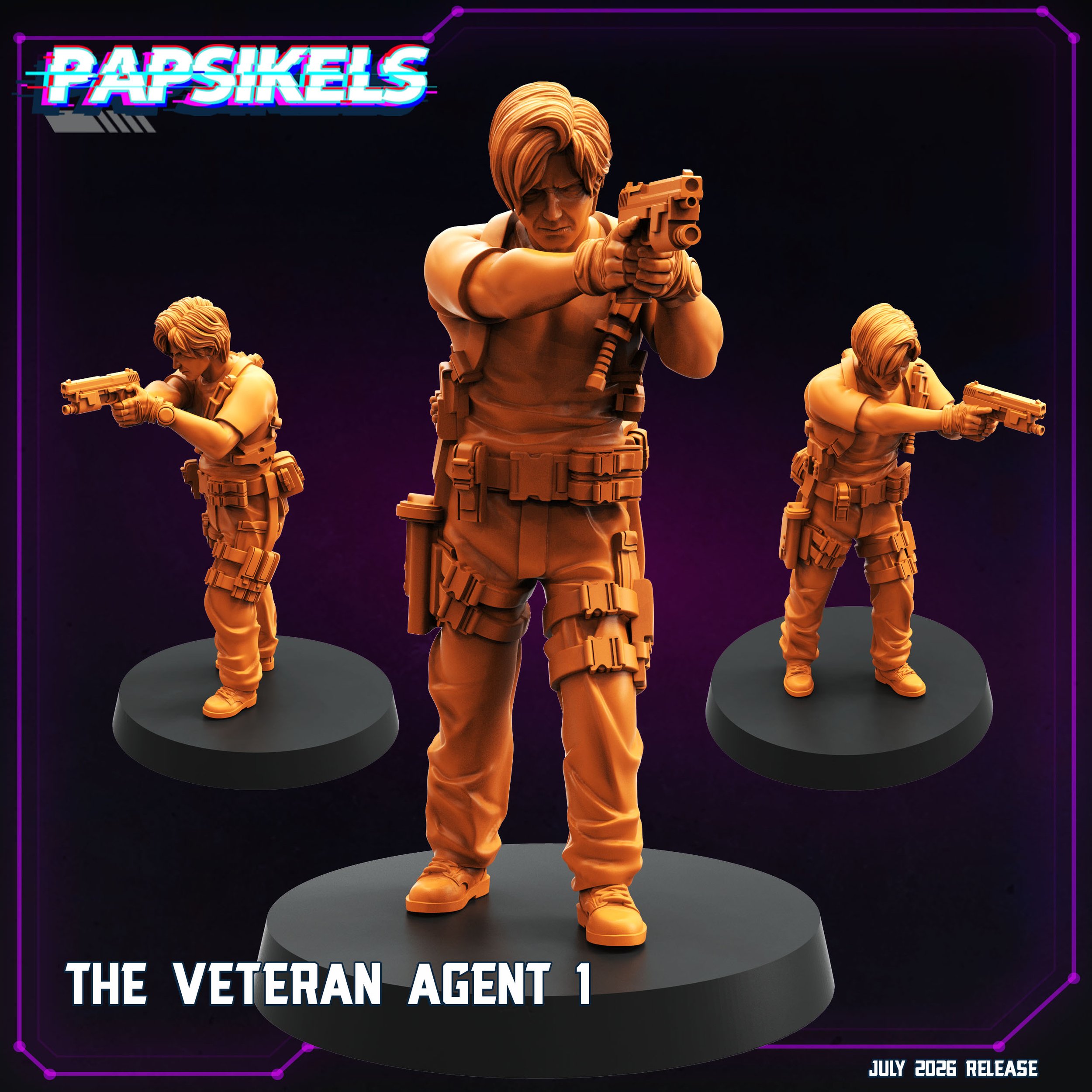 Veteren Agent  - Papsikels Miniatures - Multi options
