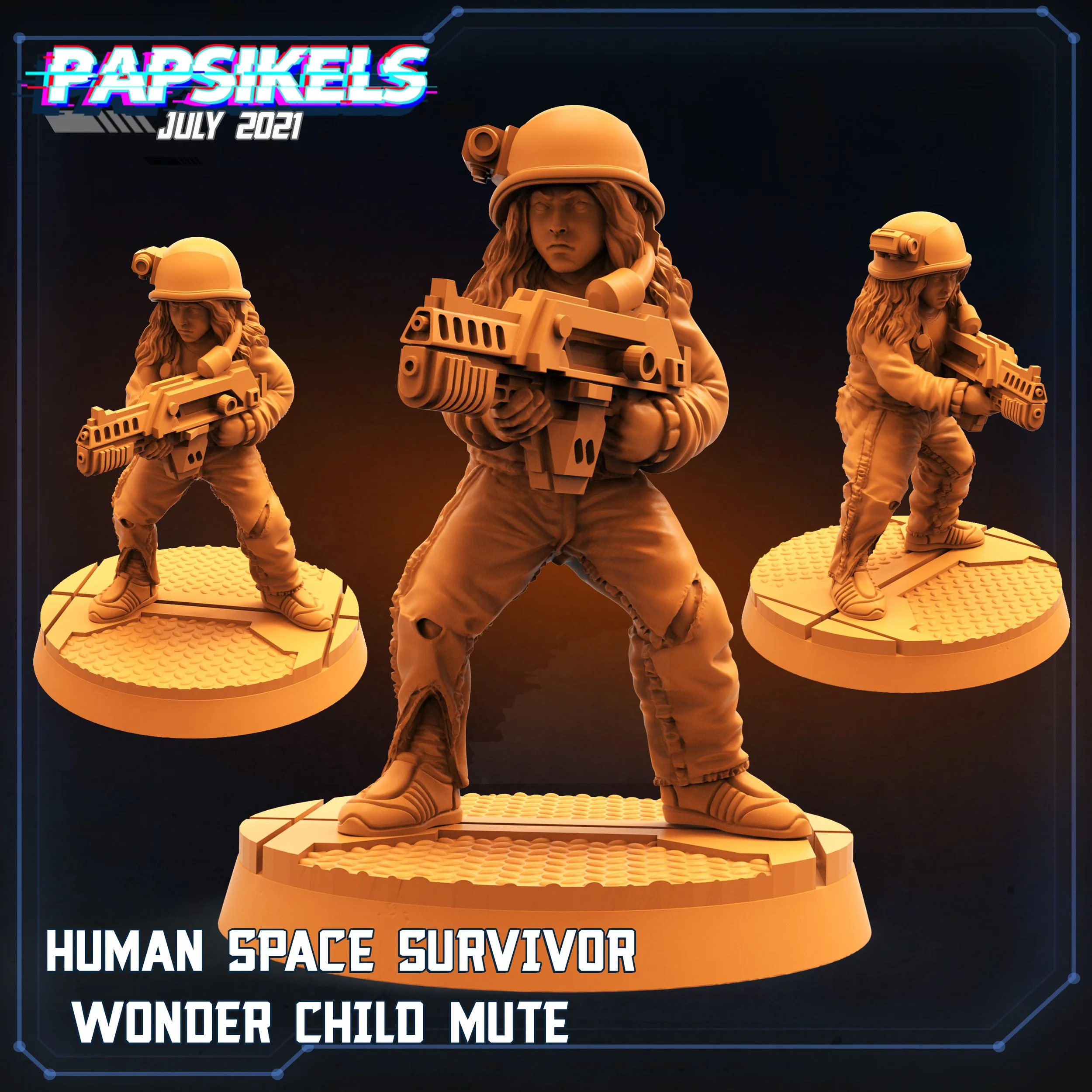 Space Child Mute - Colony Marines - 32mm scale