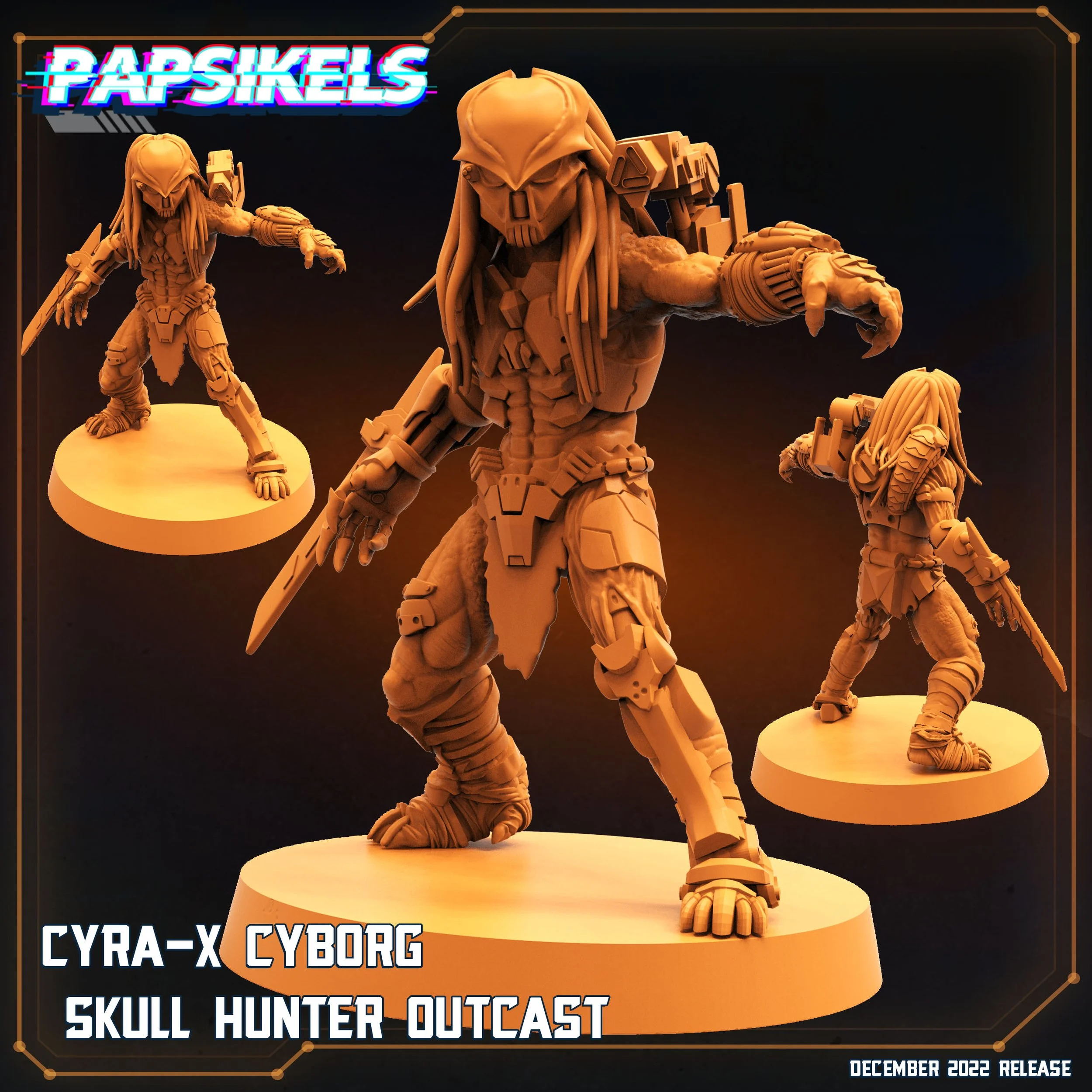 Cyra Cyborg Skull Hunter - Exterminators - 32mm Scale