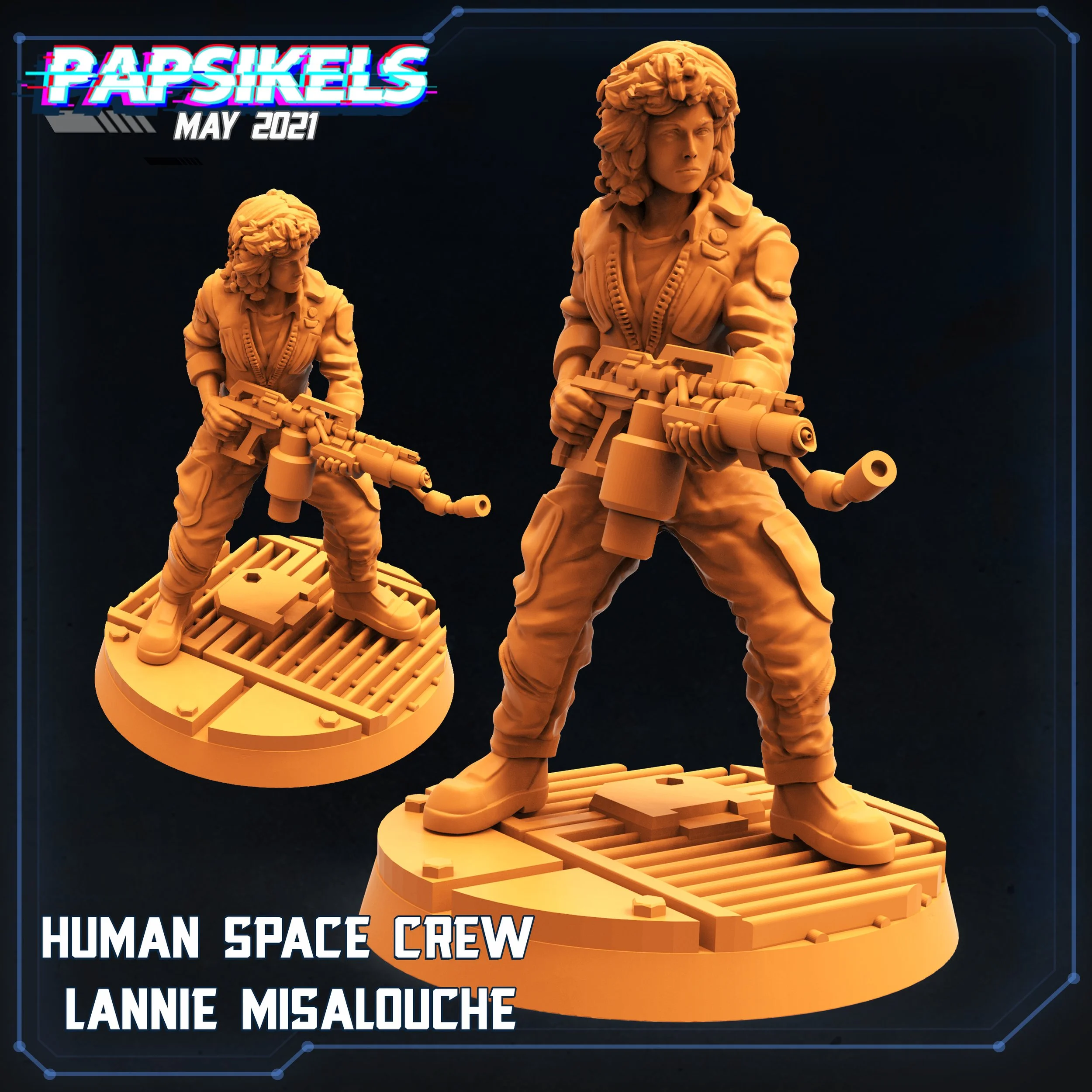 Crew Lannie Misalouche - Colony Marines - 32mm scale