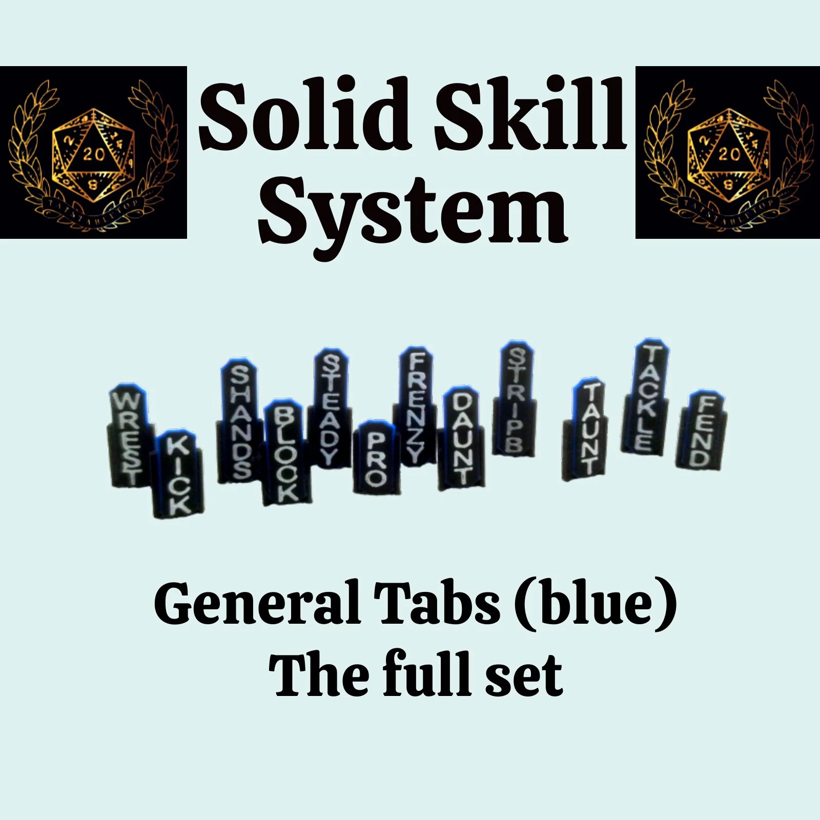 General Skill Tabs - Solid Skill System - Tatstabletop