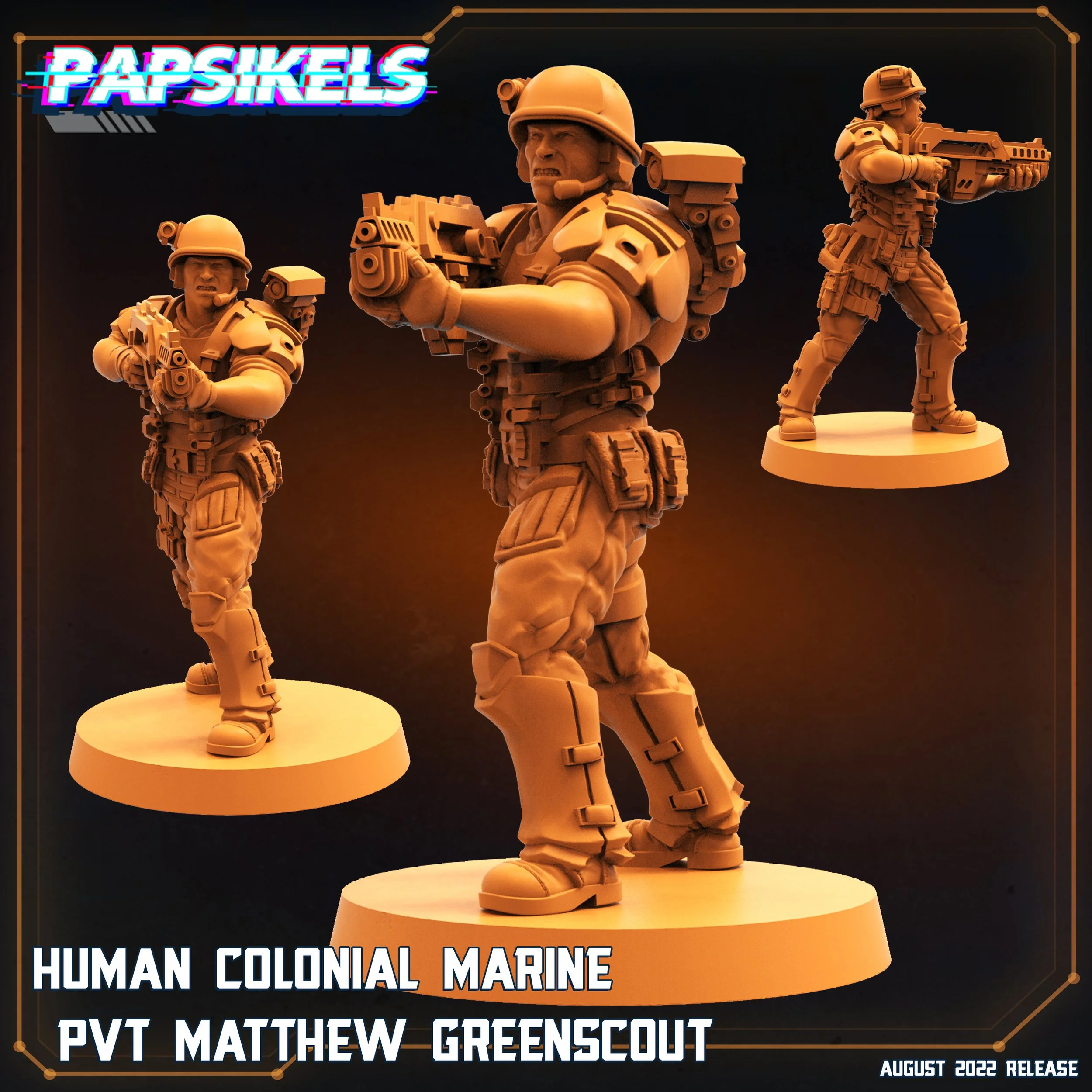 PVT Matthew Greenscout - Colony Marines - 32mm scale