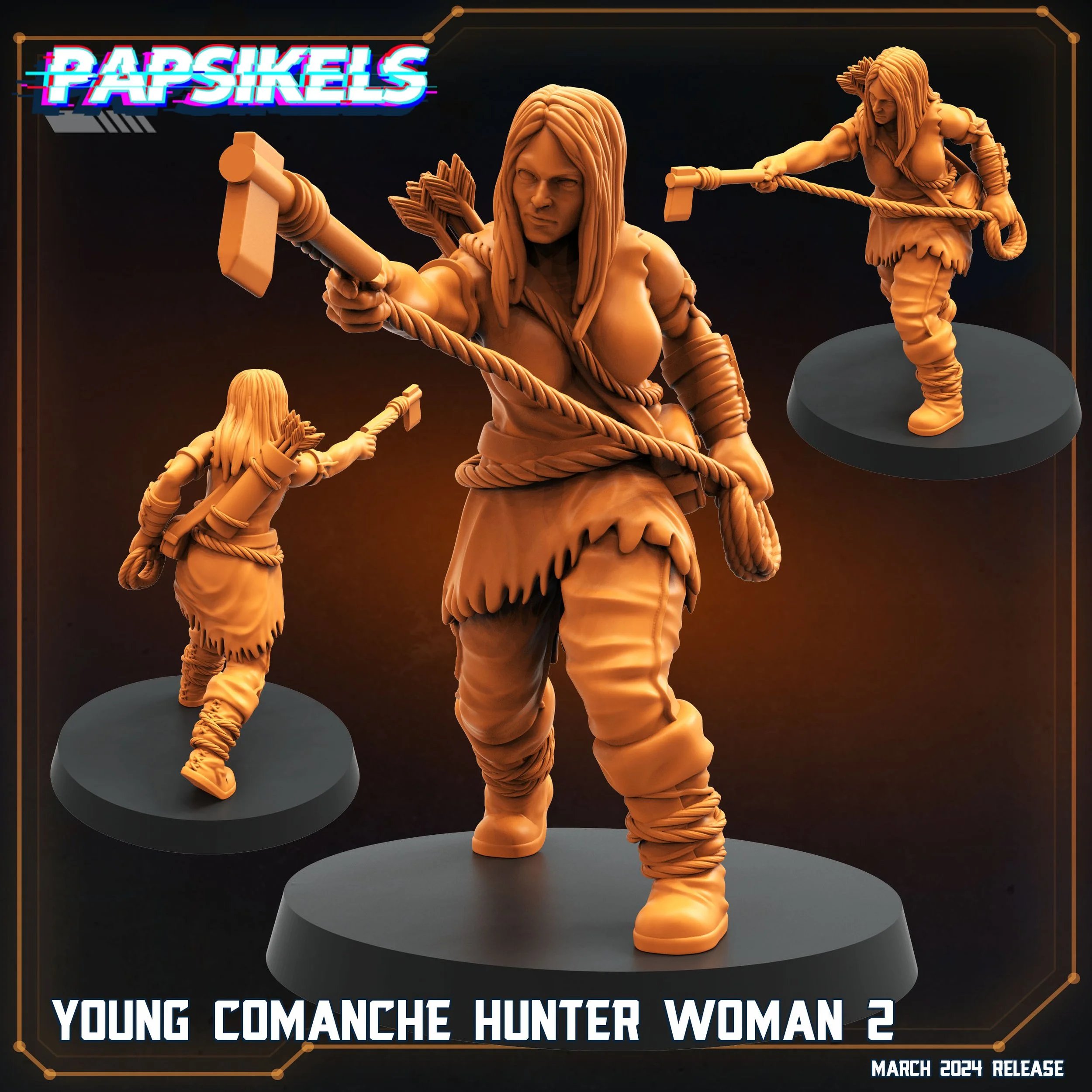 Young Commanche Woman  - 32mm scale