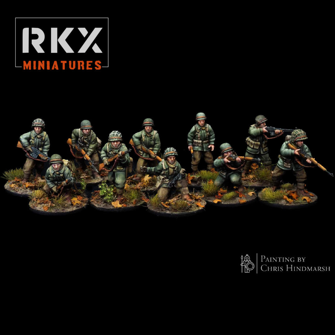 10 Man Rifle Squad  | US Army | RKX Miniatures | 28MM 1/56