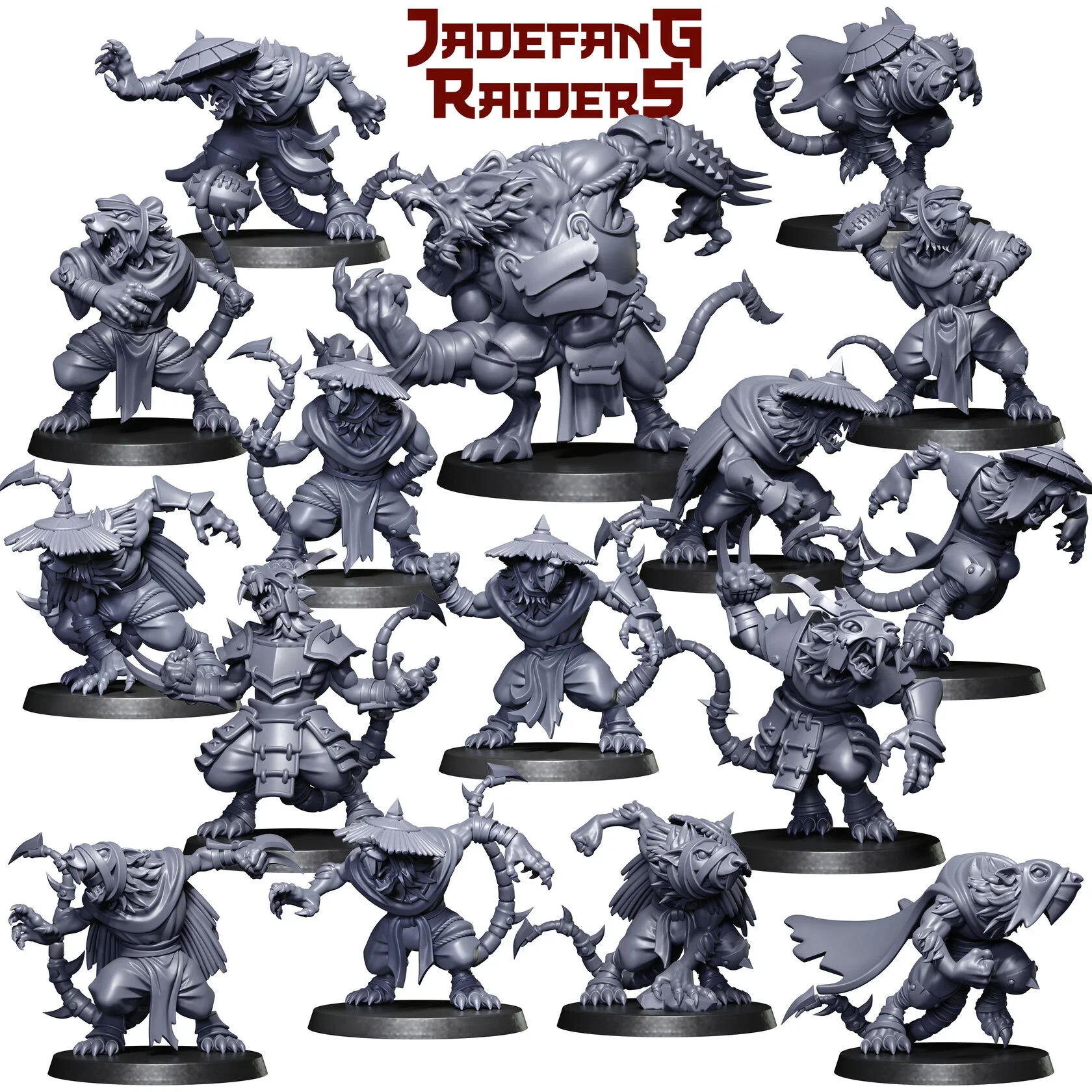 Jadefang Raiders Team | Fantasy Footy | Punga Miniatures | 2025 scale